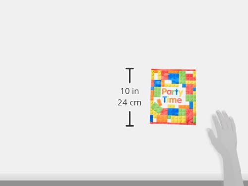 Building Blocks Birthday Loot Bags - (Pack of 8) - Vibrant & Reusable - Perfect Party Favor Collection for Kids Celebrations