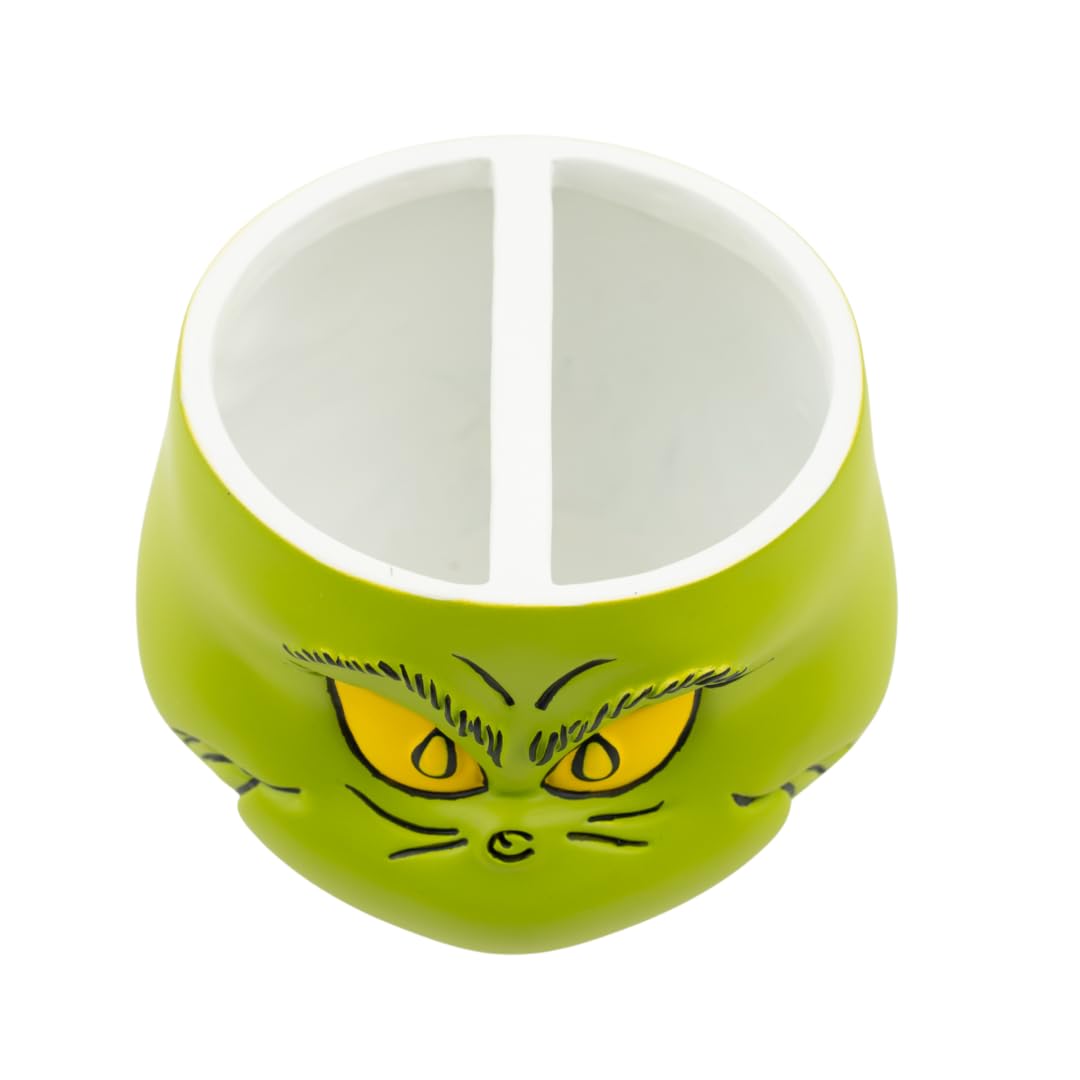 Dr. Seuss The Grinch Holiday Christmas Toothbrush Holder - Makeup Brushes/Pens Tumbler, (Officially Licensed Product) by Franco