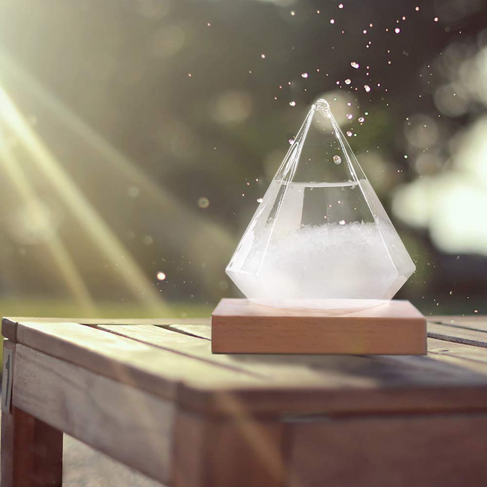 Weather Storm Glass Bottle Drop Creative Stylish Weather Station Forecaster Barometer, Desktop Decoration Crafts of Choice