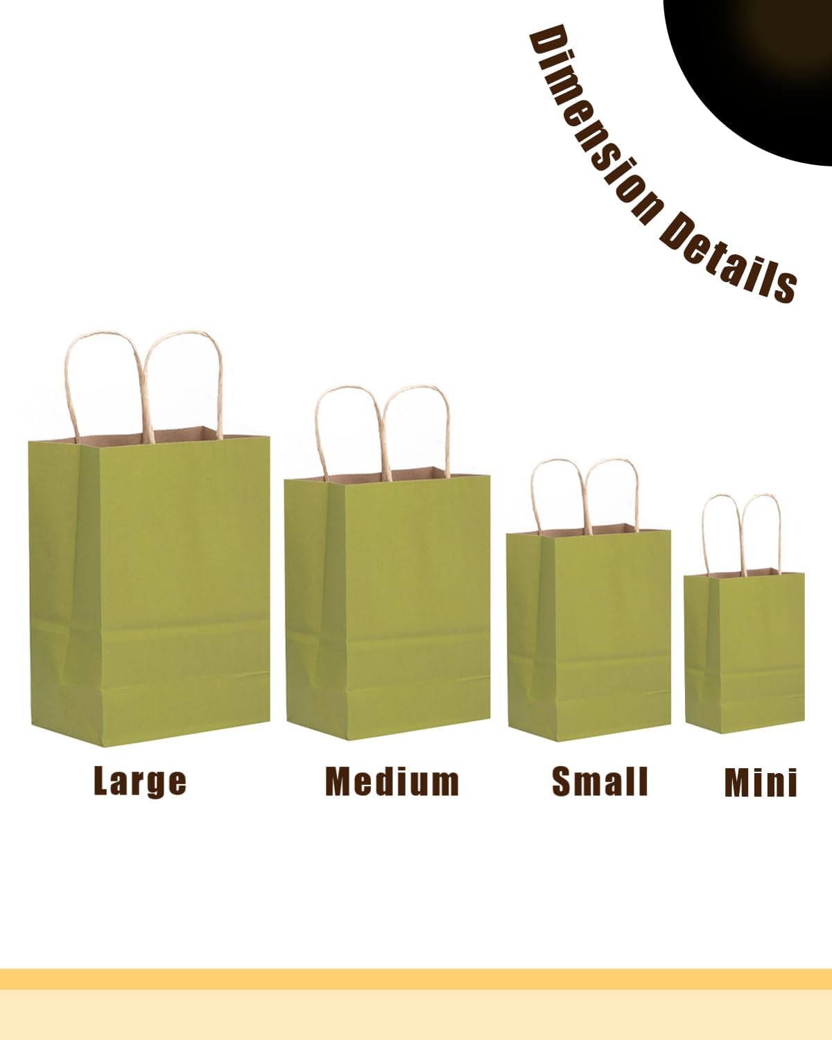 qiqee Mini Paper Gift Bags With Handles 16 Solid Colors Party Favor Bags for presents 4.5"x2.5"x6"(16-Packs)
