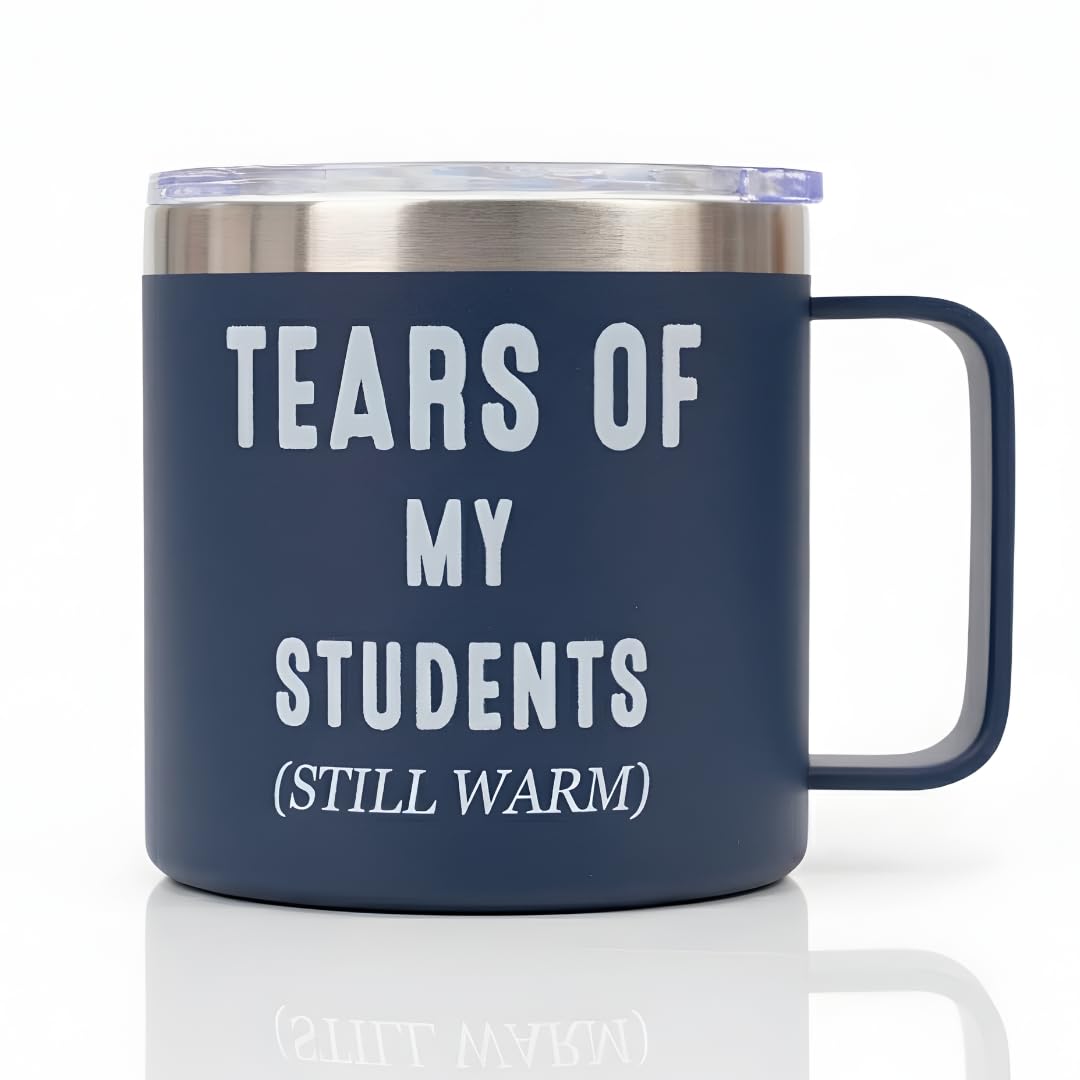 Teacher Appreciation Gifts for Men, Funny Male Teacher Appreciation Gifts, 14oz Coffee Mug Tumbler with Handle, Cool Teacher Gifts for Men for Teacher Appreciation Week Birthday Christmas