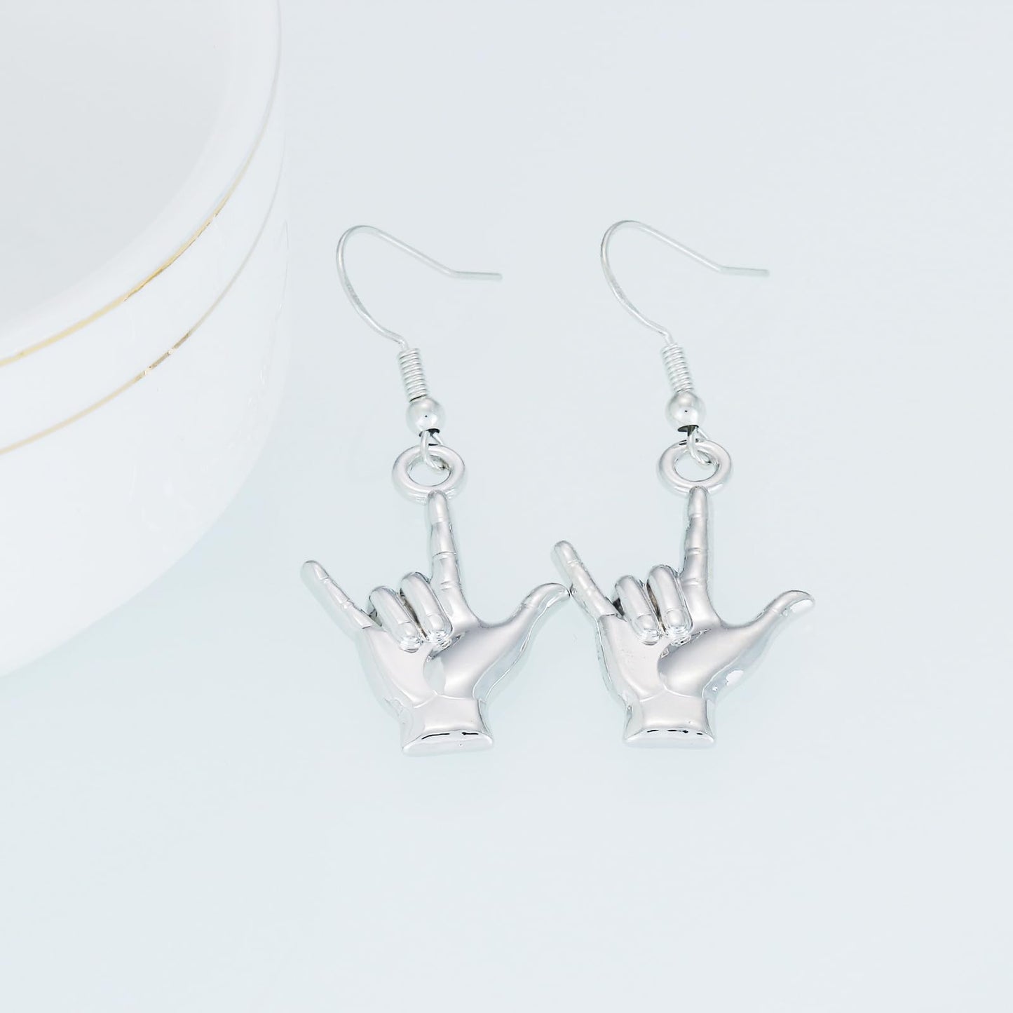 Sign Language Earrings Gifts for Women Earrings Friends Teachers Students Deaf Interpreter I Love You Asl Earrings