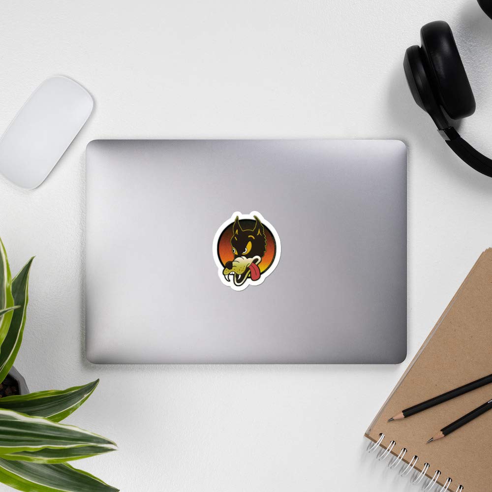 Grateful Dead Jerry Garcia Guitar Wolf Small Sticker For Laptops, Car Bumpers or Windows 2-by-2.5 Inches