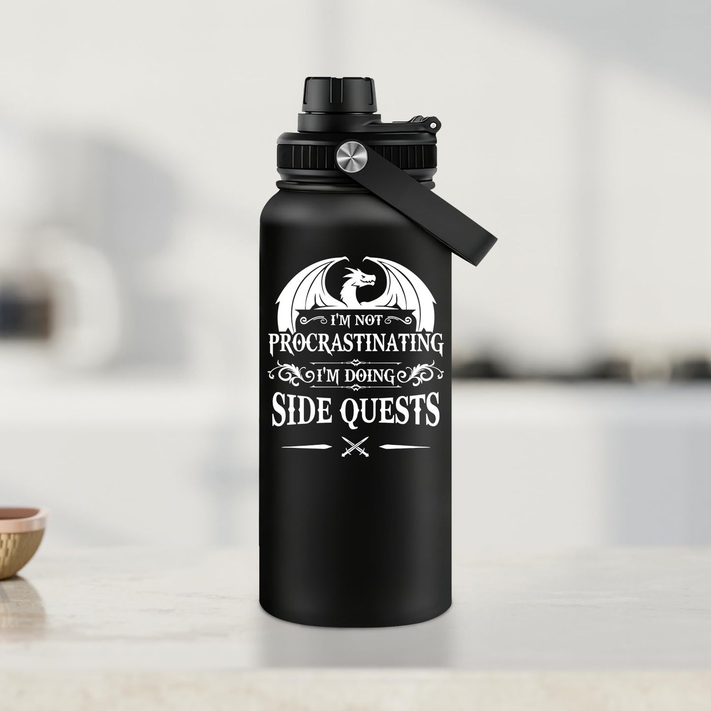Fufandi Dnd Gifts for Men, Dungeon Master Mug - Dungeons and Dragons Gifts, Gamer Gift, Gaming Mug - D&D Lovers Gamer Gift - Dnd Water Bottle 32oz