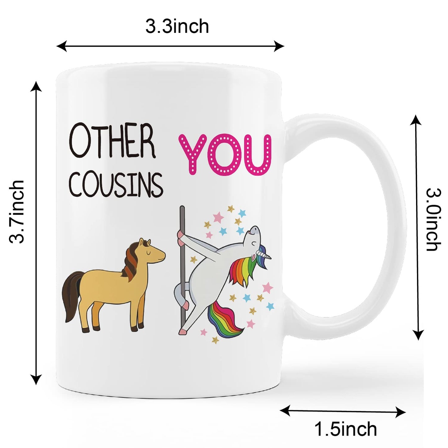 kunlisa Cousins Coffee Mugs for Women Men,Cousins Gifts for Cousin Birthday Gifts for Women Female, Mug-11oz Cup