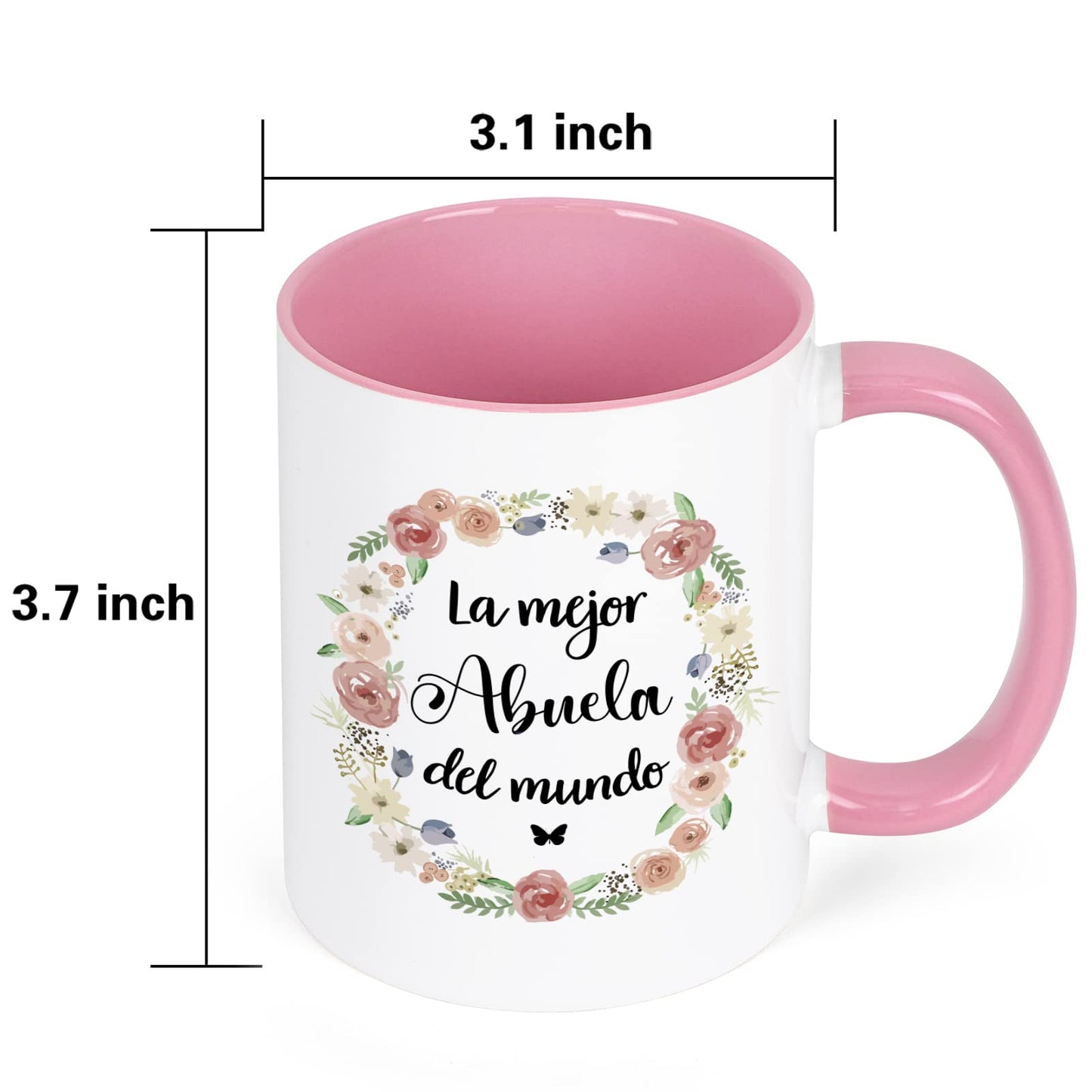 YHRJWN - Gifts for Grandma from Grandchild, Abuela Gifts In Spanish, Best Grandma Ever Mug, Grandmother mug, Mothers Day Christmas Birthday Gift for Grandmother Mimi Gigi 11Oz