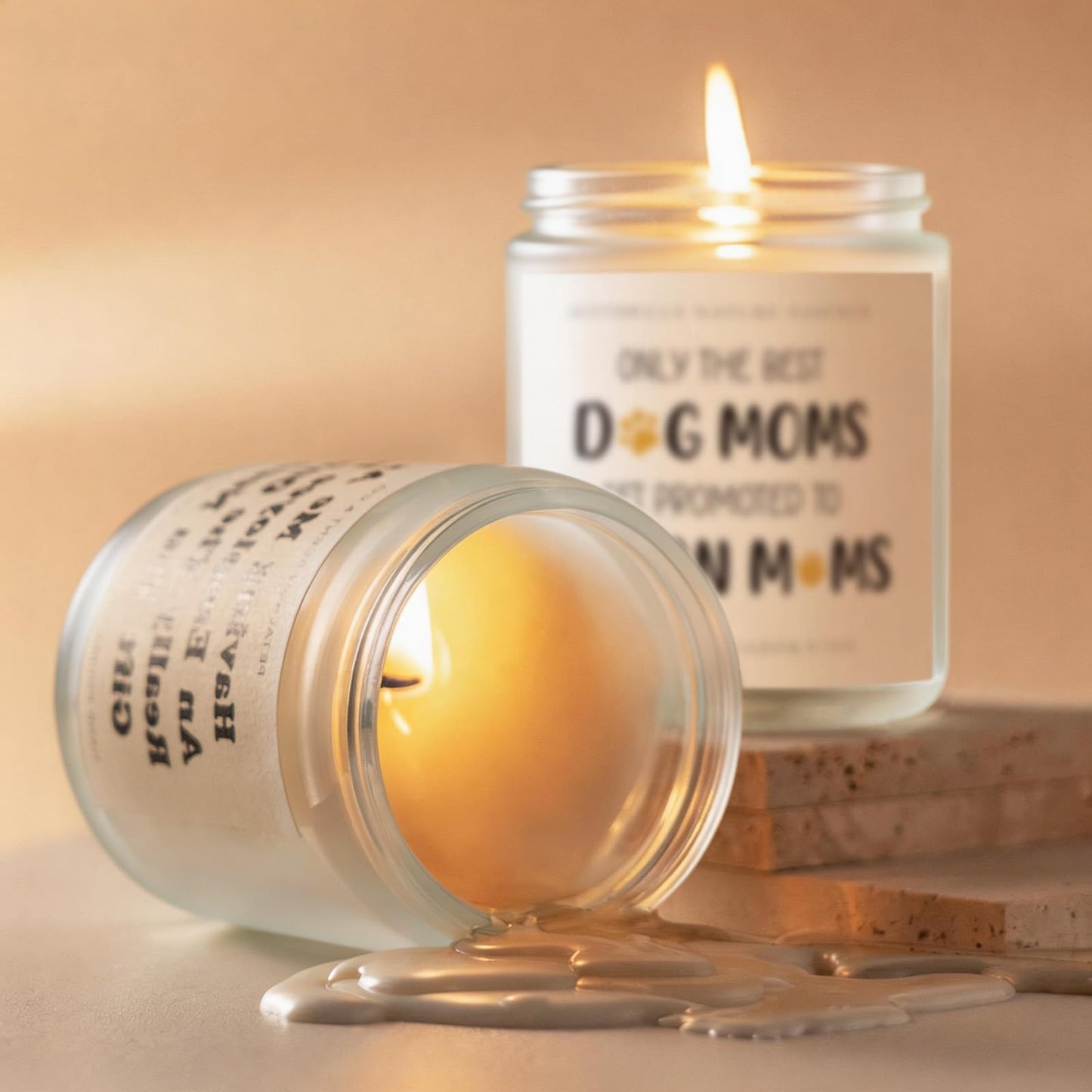 AceThrills New Mom to Be Gift, Pregnancy Gifts for Expecting Mom to Be Gift, Postpartum Gifts for Moms First Time - 7 Oz Lavender Scented Candle (Dog Moms)