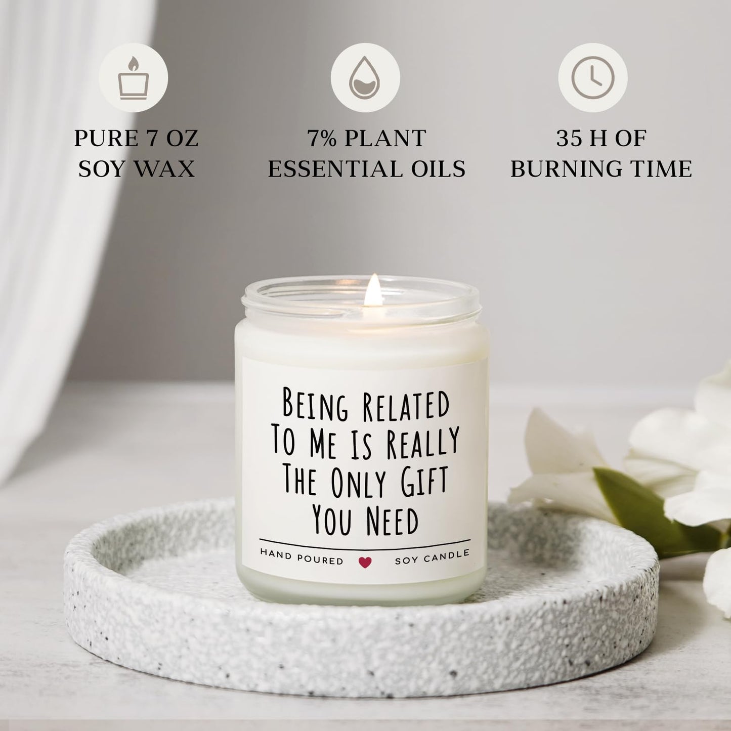 Funny Gifts for Brother Fathers Day, Brother Birthday Gifts, Brothers Gift from Sister, Soy Wax Lavender Candles for Siblings, Sister, Nephew, Friends