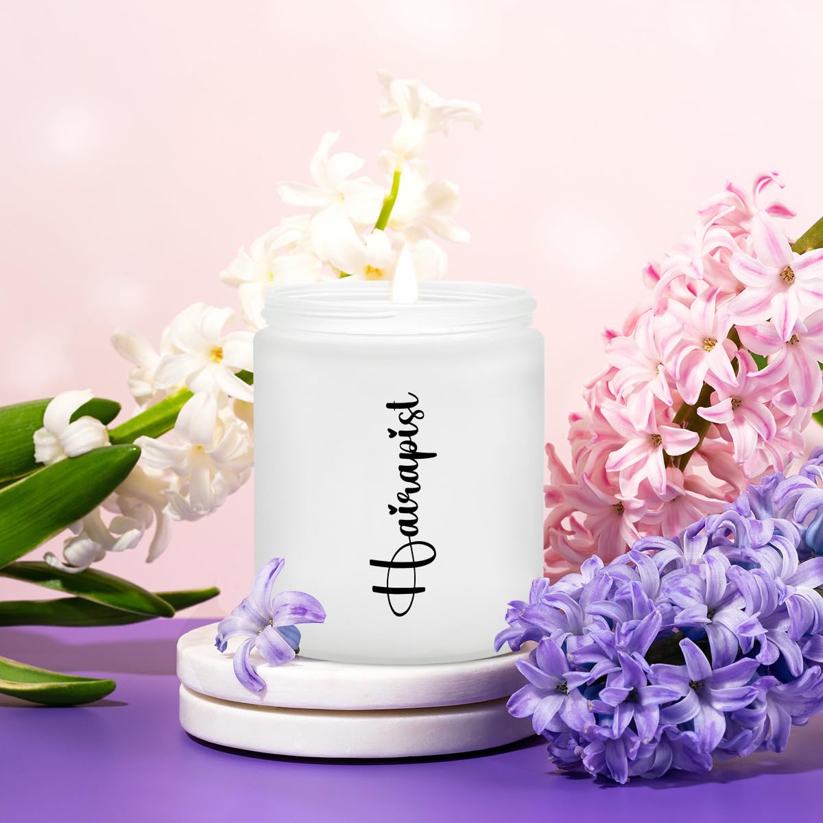 Hair Stylist Gifts for Women Men - Female Hairdresser Gifts Idea, Birthday Christmas Gift for Hairapist Barber Salon Owner Cosmetology Student Graduation Present - Lavender Scented Candle