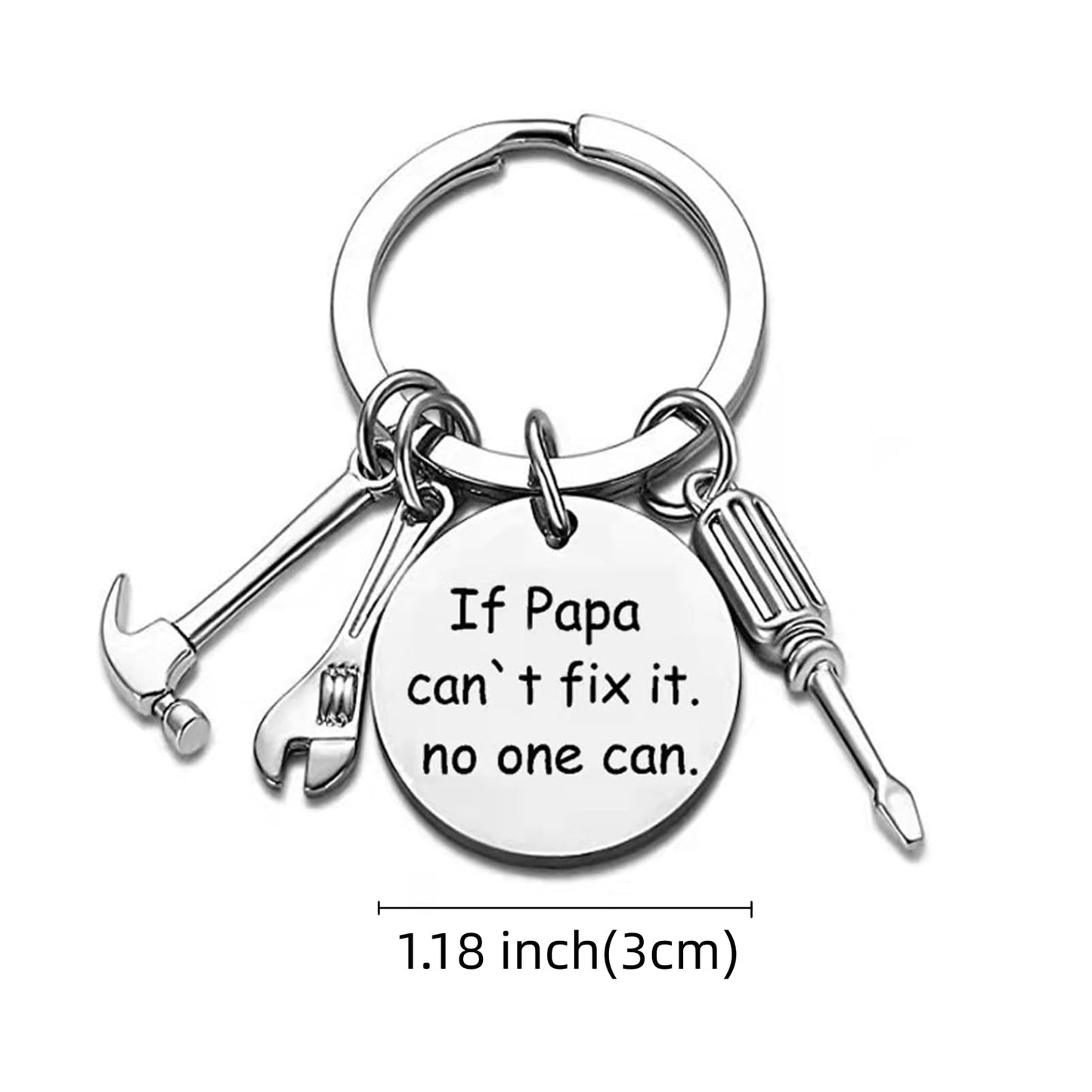 Papa Keychain from Grandson Granddaughter Funny Grandpa Key Chain from Grandkids Birthday Fathers Day Christmas Gifts