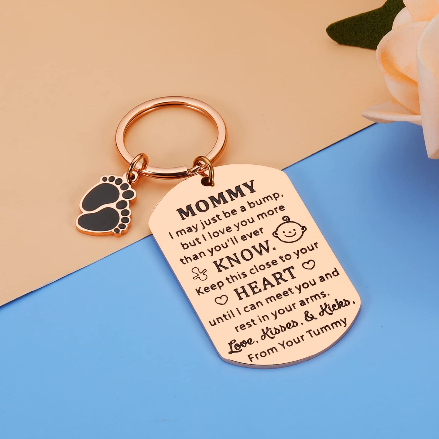 New Mom Gifts for Mother's Day Keychain Moms to Be Gift for Pregnancy Mothers New Baby Announcement Keepsake for Expecting Mama First Time Mom Gifts for Soon to be Mommy Mother Birthday Gift Ideas
