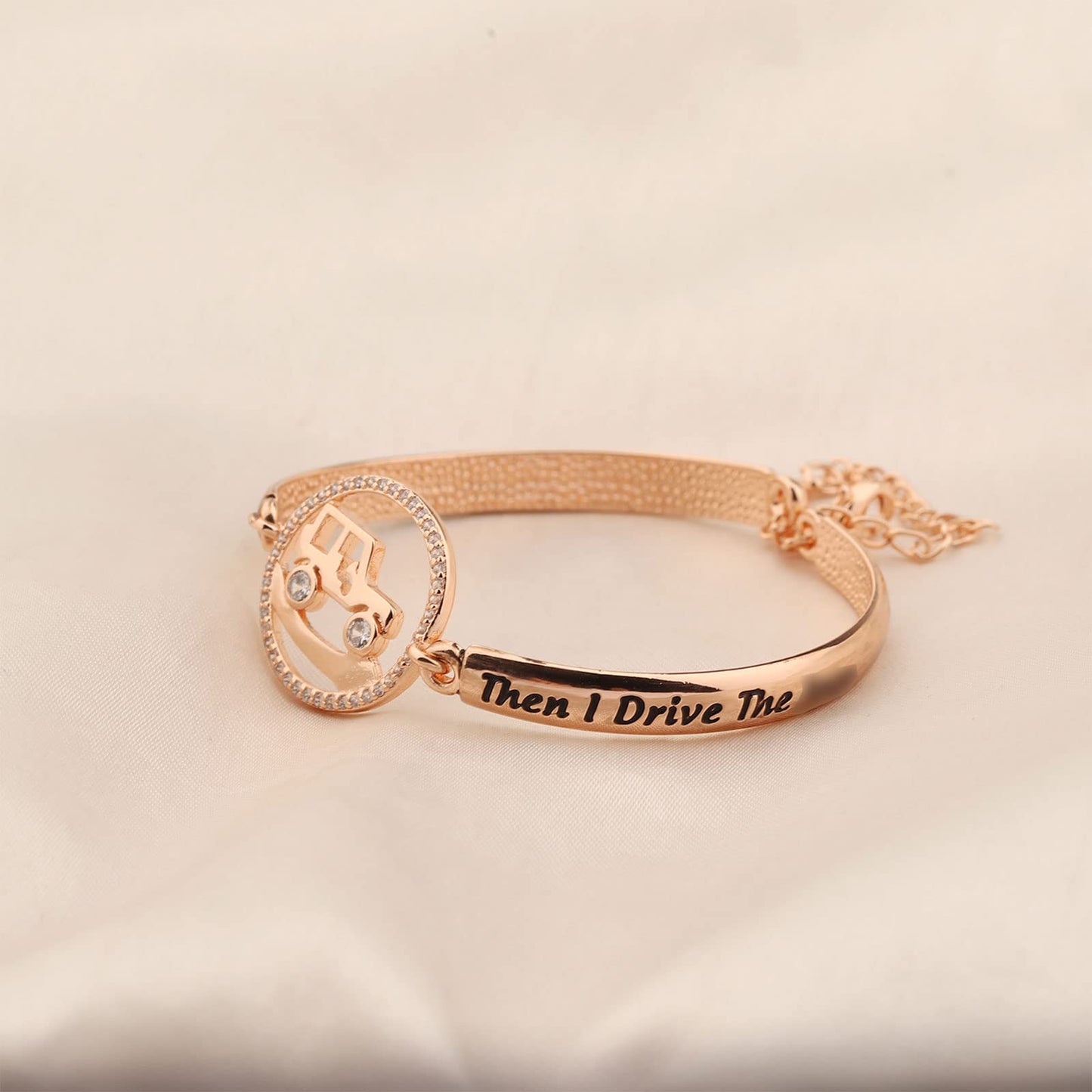 TGBJE J First I Drink The Coffee Then I Drive The Bracelet Gift (RG bangle)