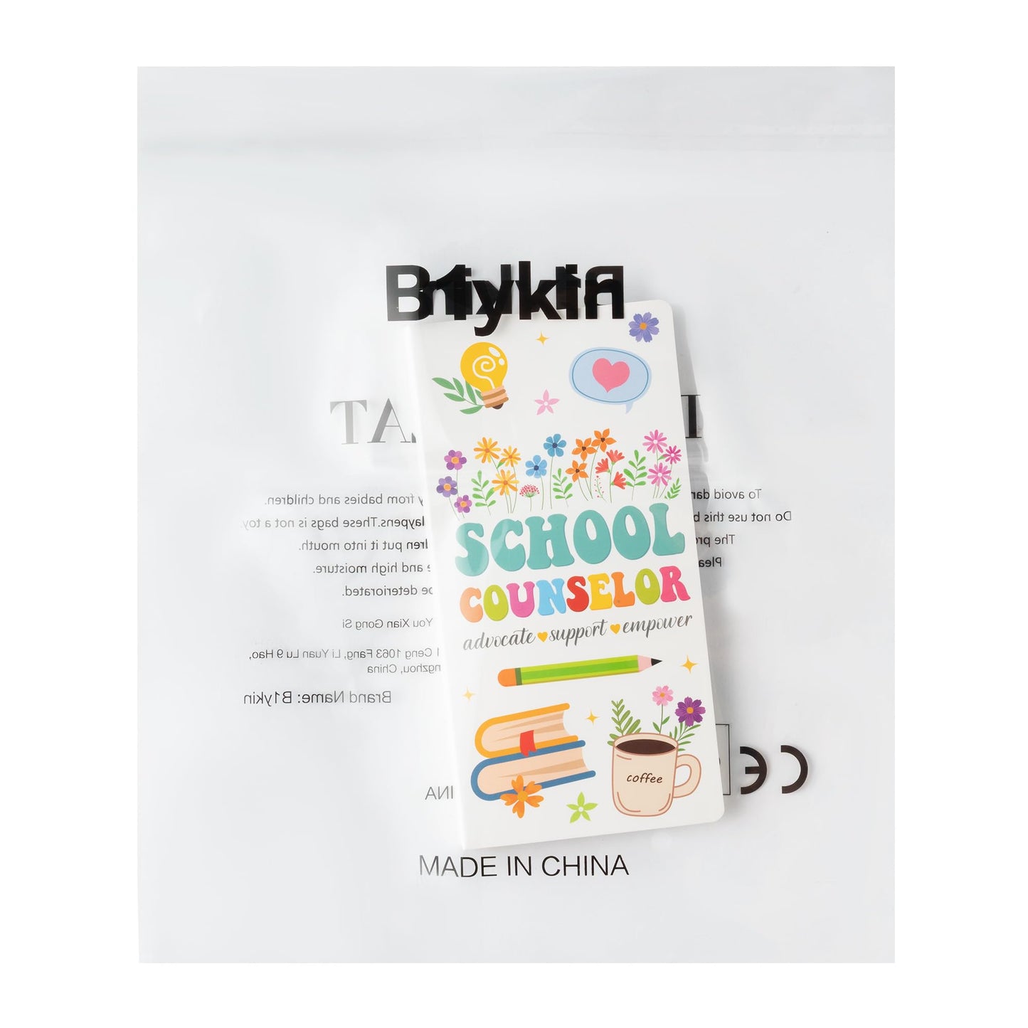 B1ykin Cute Sticky Notes Set - School Counselor Advocate Support Empower Self-Stick Notes Pad, 550 Sheets Writing Memo Pages Sticky Notepad for Teacher Appreciation Gifts Office (School Counselor)