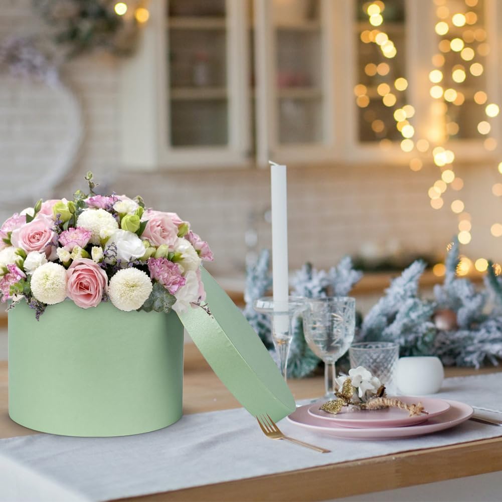 Mint Green Gift Box Round Gift Boxes with Lids Set of 3 Nesting Gift Boxes for Presents Assorted Sizes Flower Boxes for Arrangements Birthday Wedding Bridesmaid Graduation Christmas Party Gift Bags