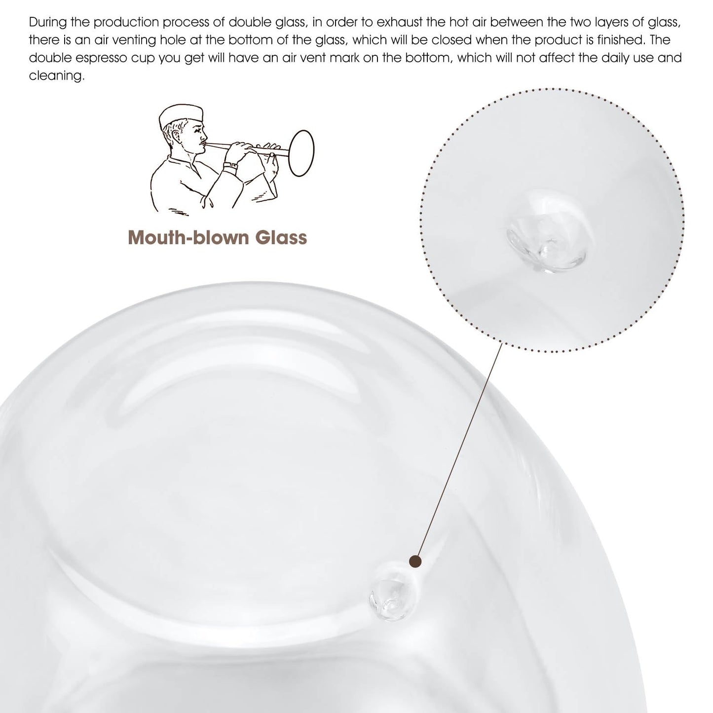 VENVENWEAVS Espresso Cups Set Of 4,Double Wall 5OZ Hand Blown coffee Shots Glass,Espresso Coffee Mugs In Gift Box,Perfect For Espresso,Latte,Cappuccinos,Tea Bag,Juice
