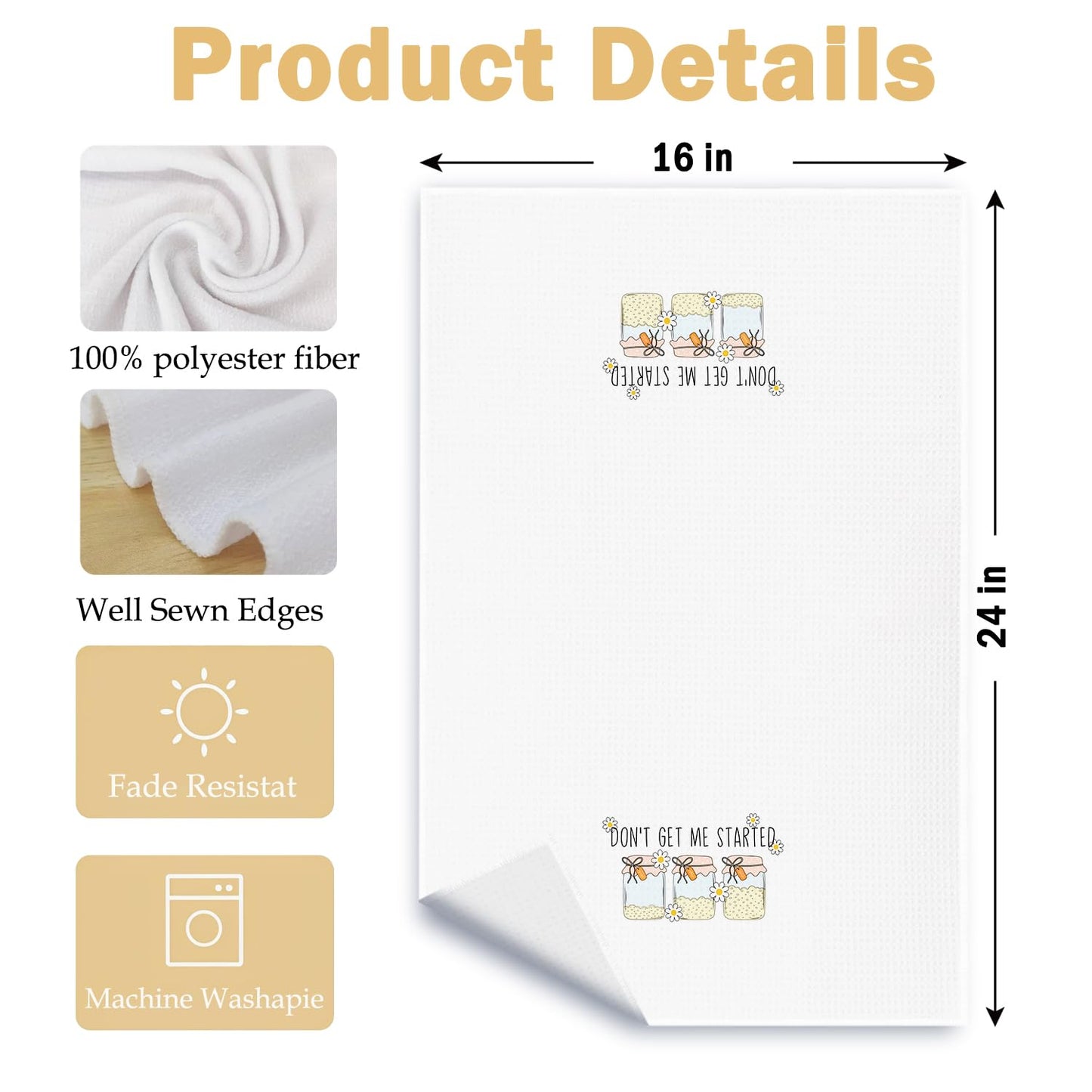 Funny Sourdough Baking Kitchen Towels, Gifts for Sourdough Bakers Baking Lovers Dish Towels, Bread Maker Gifts Hand Tea Towel for Dining Kitchen, 16x24 Inch