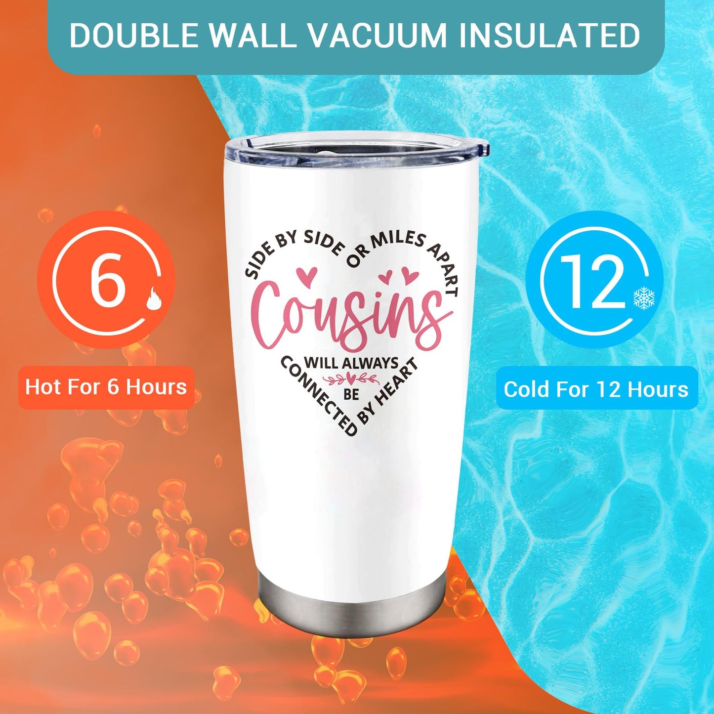 Cousin Gifts for Women for Girls & Mothers Day, 20oz Tumbler