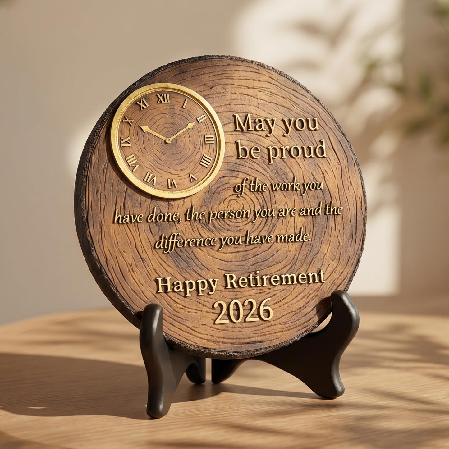 Storieme Happy Retirement Gifts for Men: 7" Cool Plaque Gift for Retirement Party Table Decorations - 2026 Retired Gifts Ideas for Man Teacher Coworker Boss