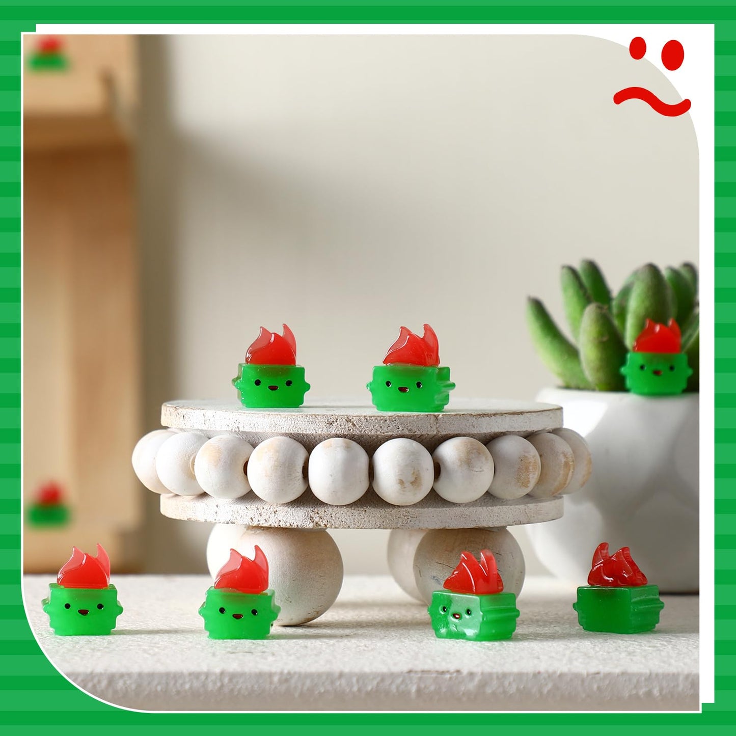 Simgoing 50 Pcs Mini Resin Dumpster Figurines Luminous Mini Dumpster Trash Shape Funny Employee Appreciation Gift Bulk Valentines Emotional Desk Accessories for Staff Teacher Coworker (Green)