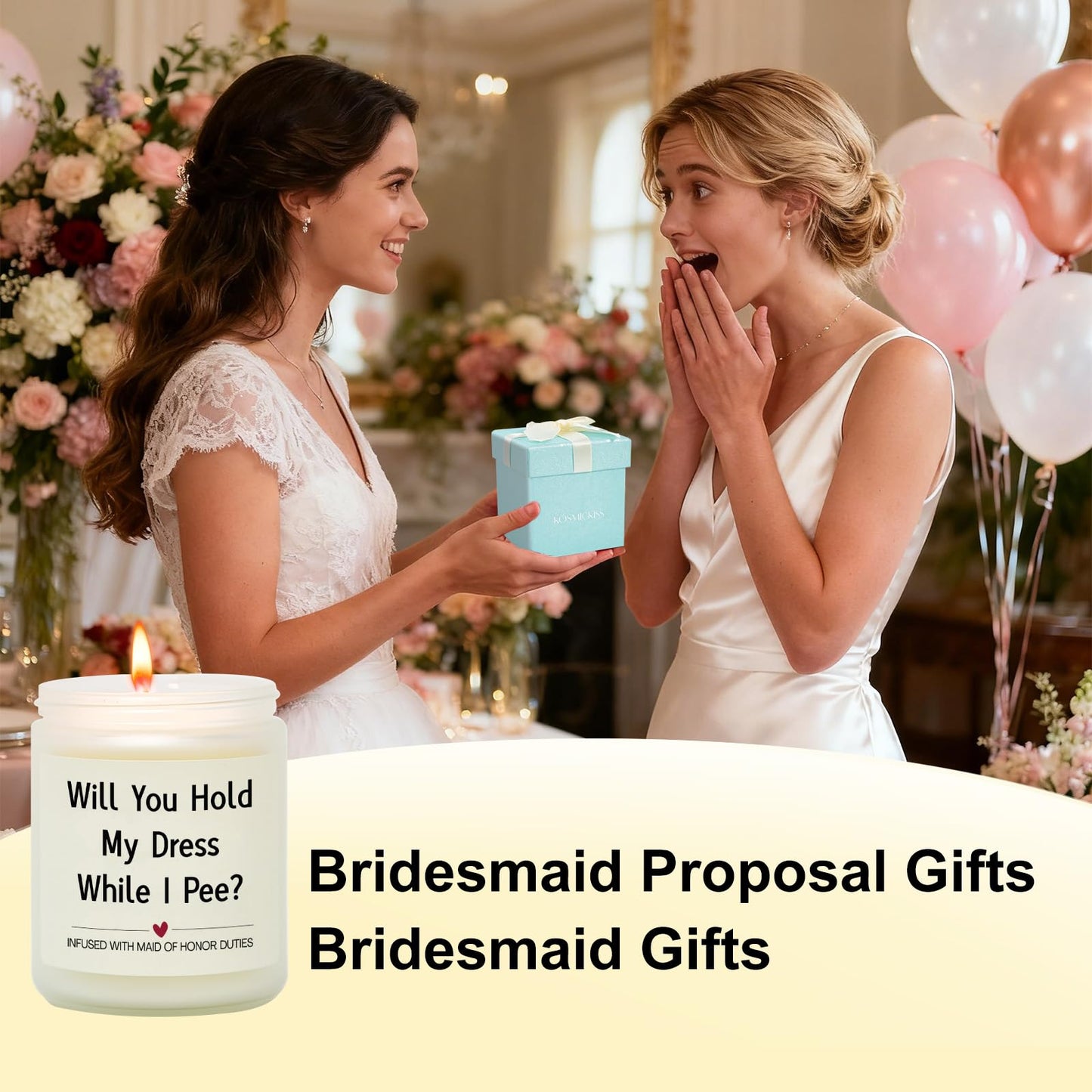 Bridesmaid Proposal Gifts, Maid of Honor Gifts from Bride, Bridesmaids Gift for Wedding Day, Bridal Bachelorette Party Gift for Women Best Friends