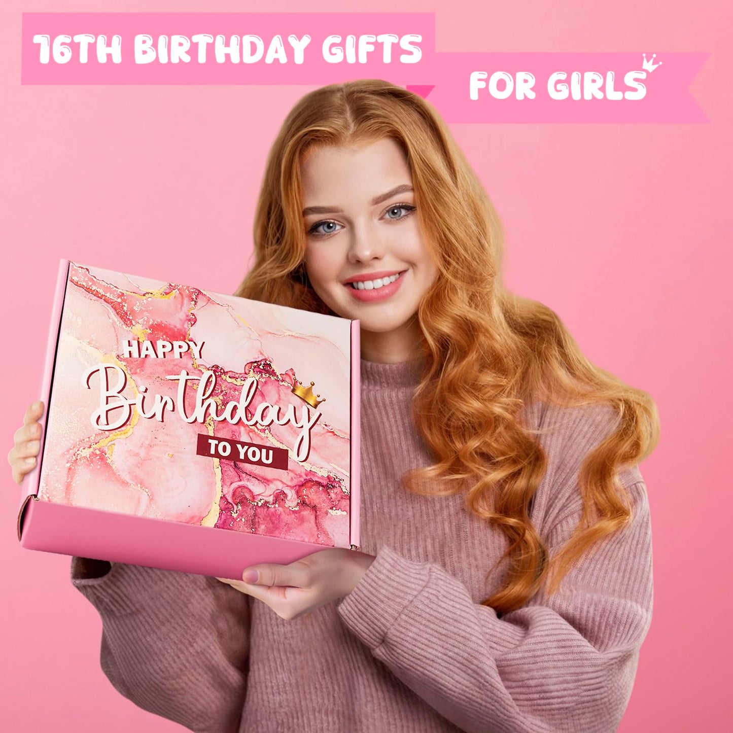 Frerdui 16th Birthday Gifts for Girls, Best Popular Gifts for 16 Year Old Girls Born in 2010, In My Sweet 16 Era Gift Set with Sweet 16 Gifts, Happy 16 Year Old Girl Birthday Present Ideas for Her