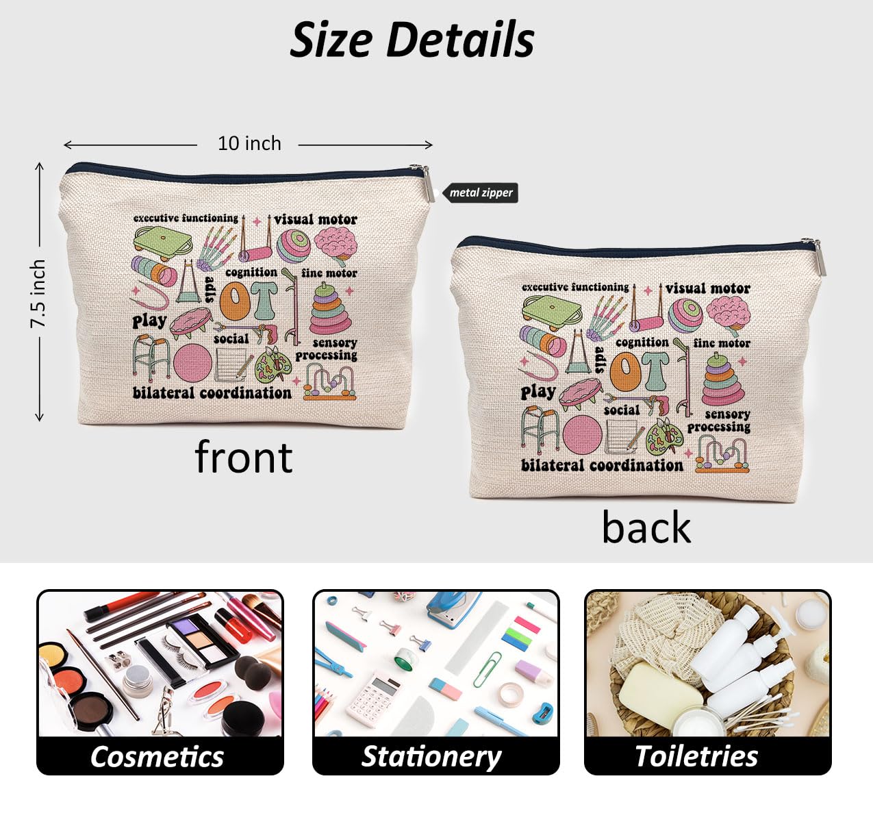 IWXYI Occupational Therapy Gifts,Occupational Therapy Makeup Bag,Occupational Therapist Make up Bag,Therapist Gifts,Ot Gifts,Gifts For Occupational Therapy