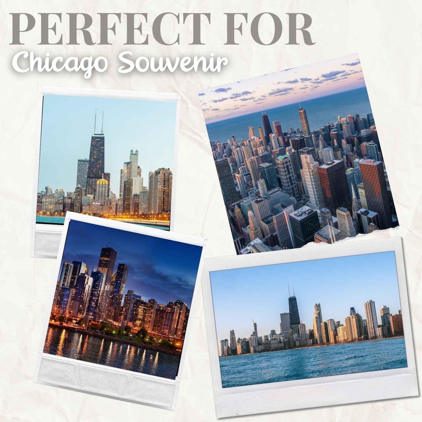 Onebttl Chicago City Skyline Gifts for Chicago Lovers, Skyline Map 20oz Stainless Steel Tumblers with Lids and Straws, Perfect for Birthday & Christmas