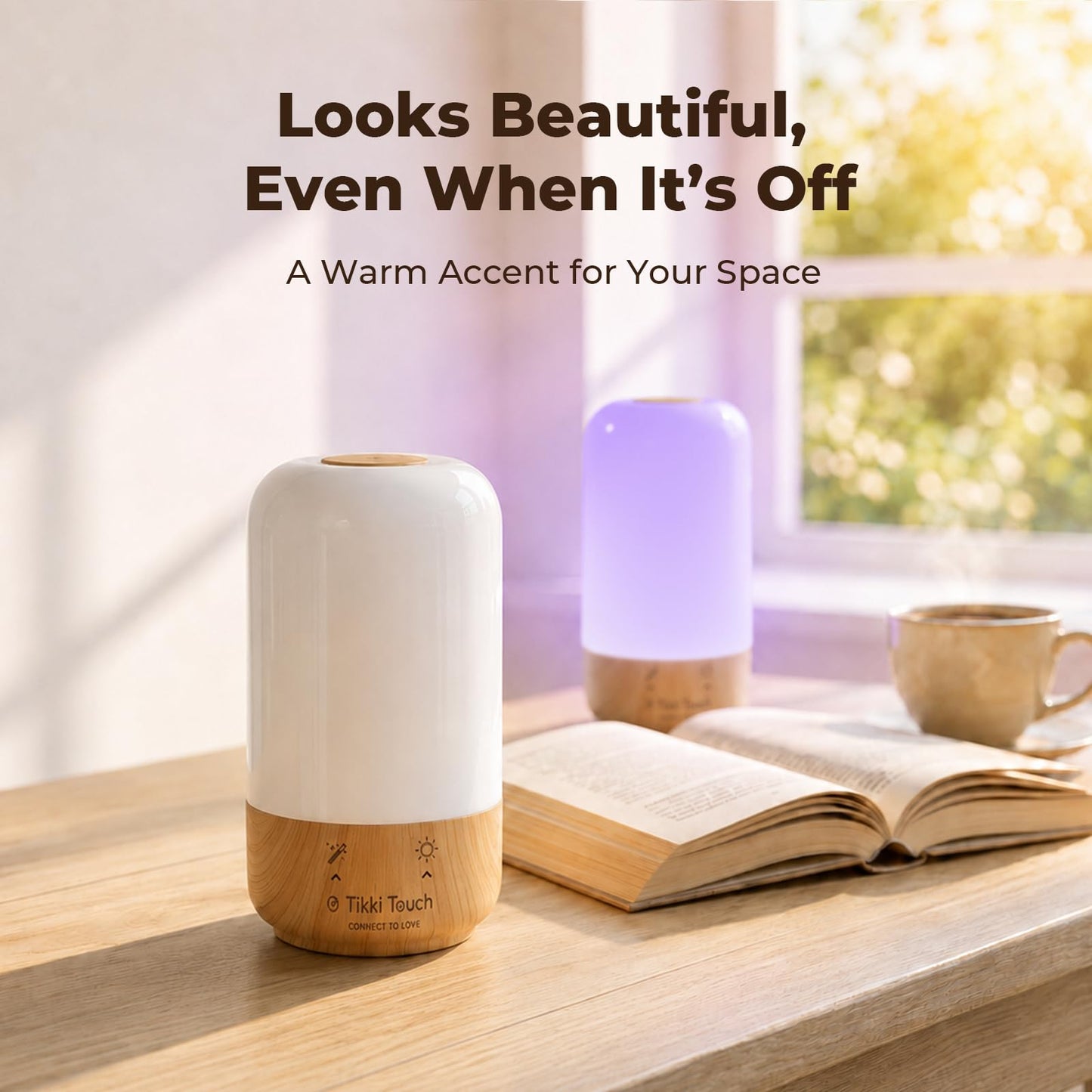Tikkitouch Long Distance Lamp Set of 2 WiFi Touch Lamp Long Distance Relationship Gift for Couples, Mom, Friends & Family