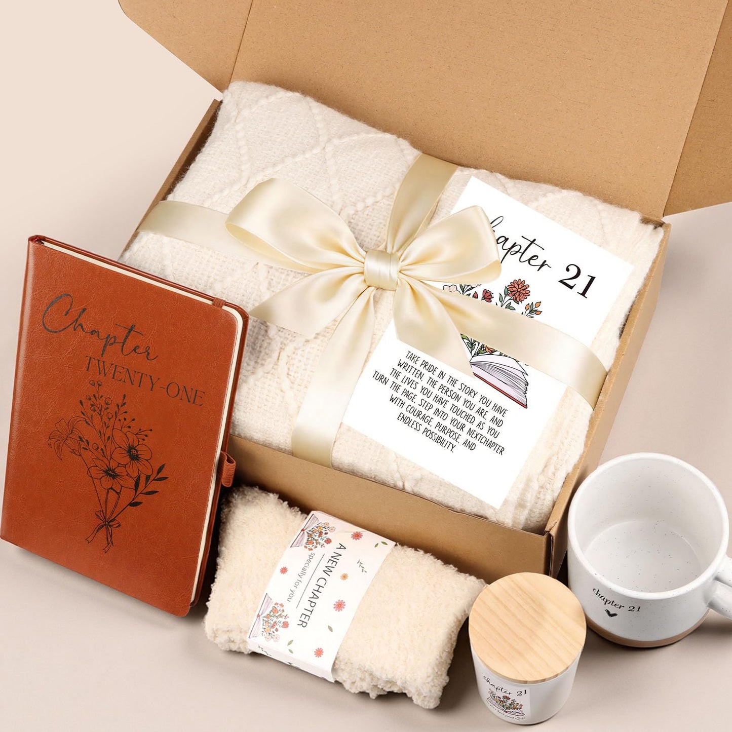 21st Birthday Gifts for Her, Unique Chapter 21 Year Old Birthday Gifts for Women Happy 21st Bday Gift Basket for Women Turning 21 Year Old Girl Gift Box Ideas for Her Daughter Sister Girlfriend | Chapter 21