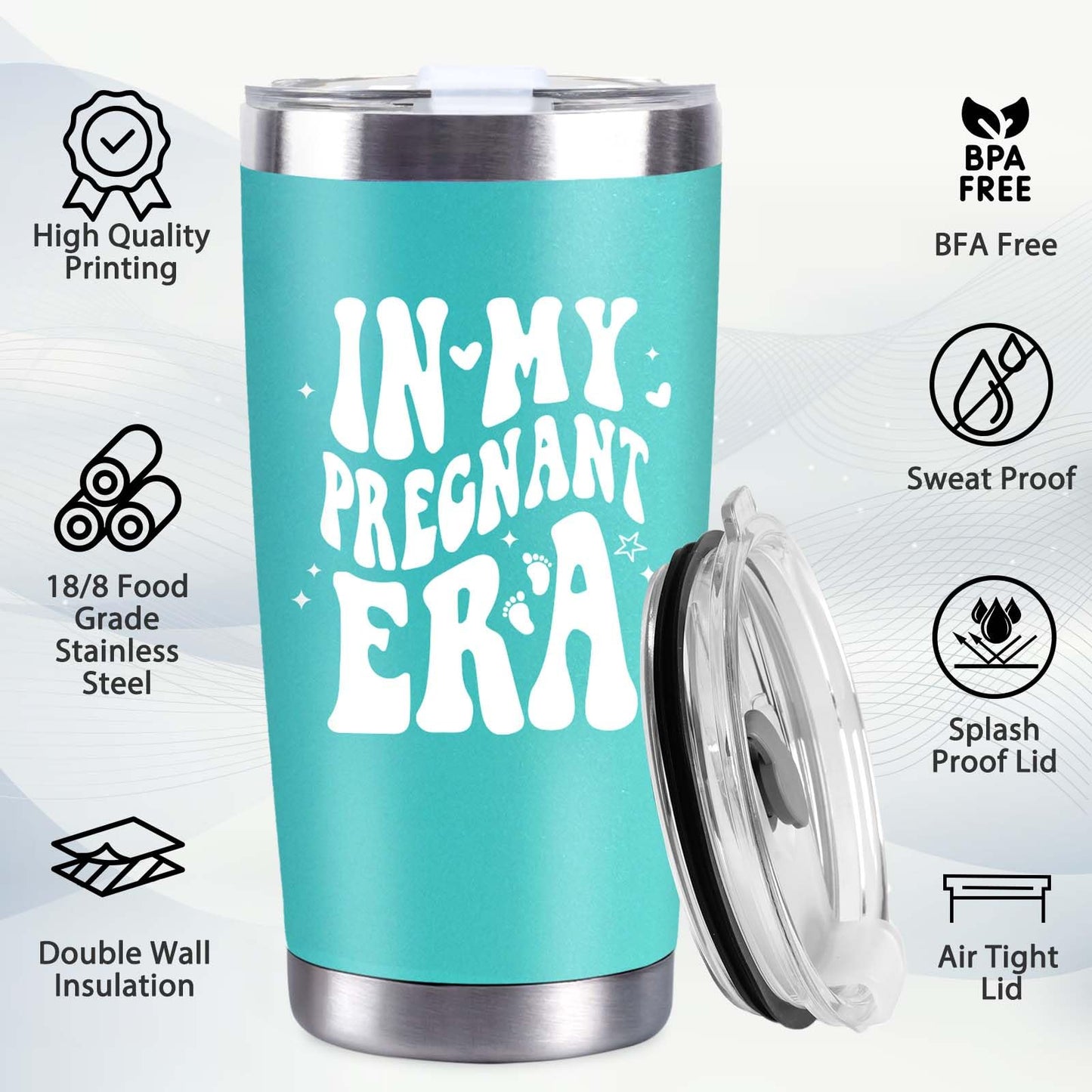 New Mom Gifts for Women, Pregnancy Gift for First Time Mothers, Mom to Be Tumbler, 20oz Insulated Cup with Lid & Straw for Wife Sister Daughter, Gender Reveal Baby Shower Mothers Day Present Xmas Gift