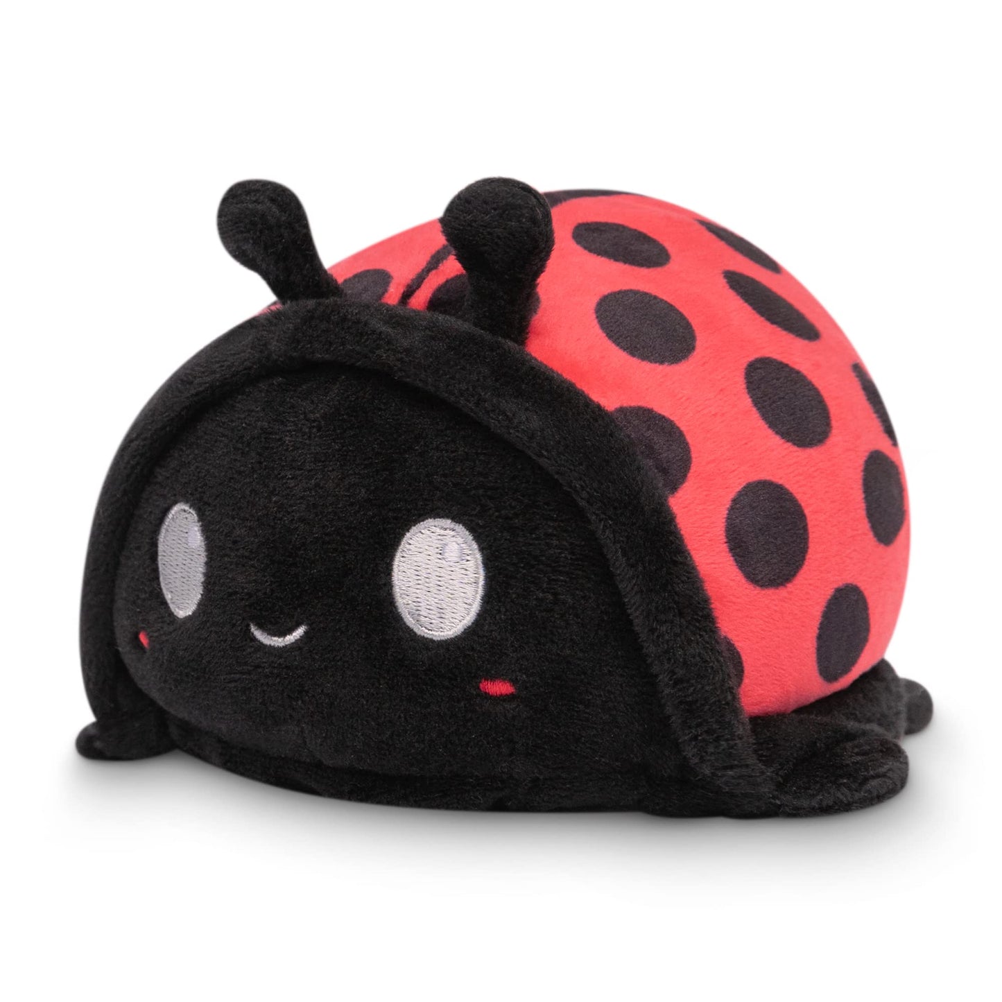 TeeTurtle - The Original Reversible Ladybug Plushie - Cute Sensory Fidget Stuffed Animals That Show Your Mood