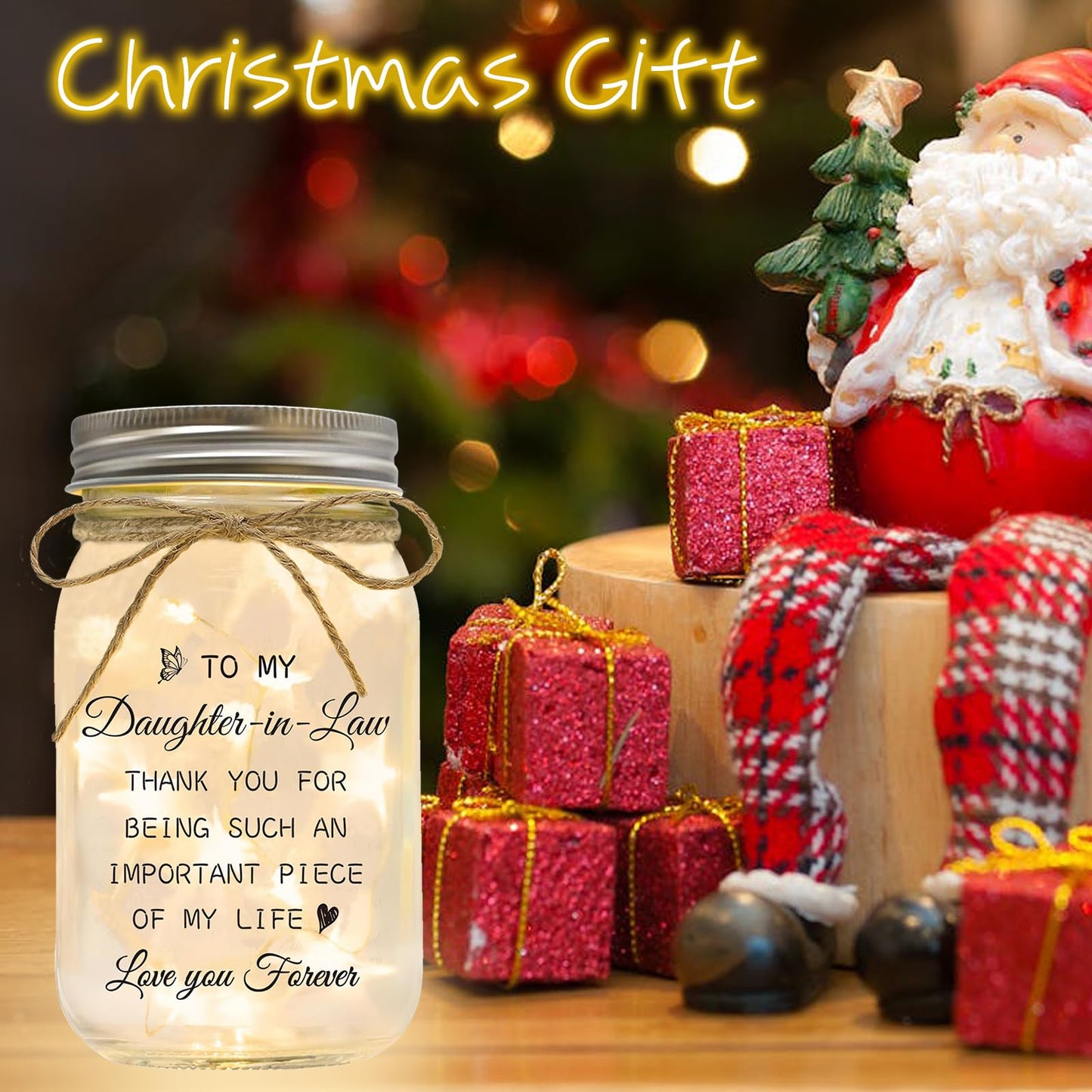 Daughter in Law Gifts, Daughter in Law Birthday Gifts from Mother in Law, Best Mothers Day Valentines Christmas Wedding Gifts for Mason Jar Night Lights