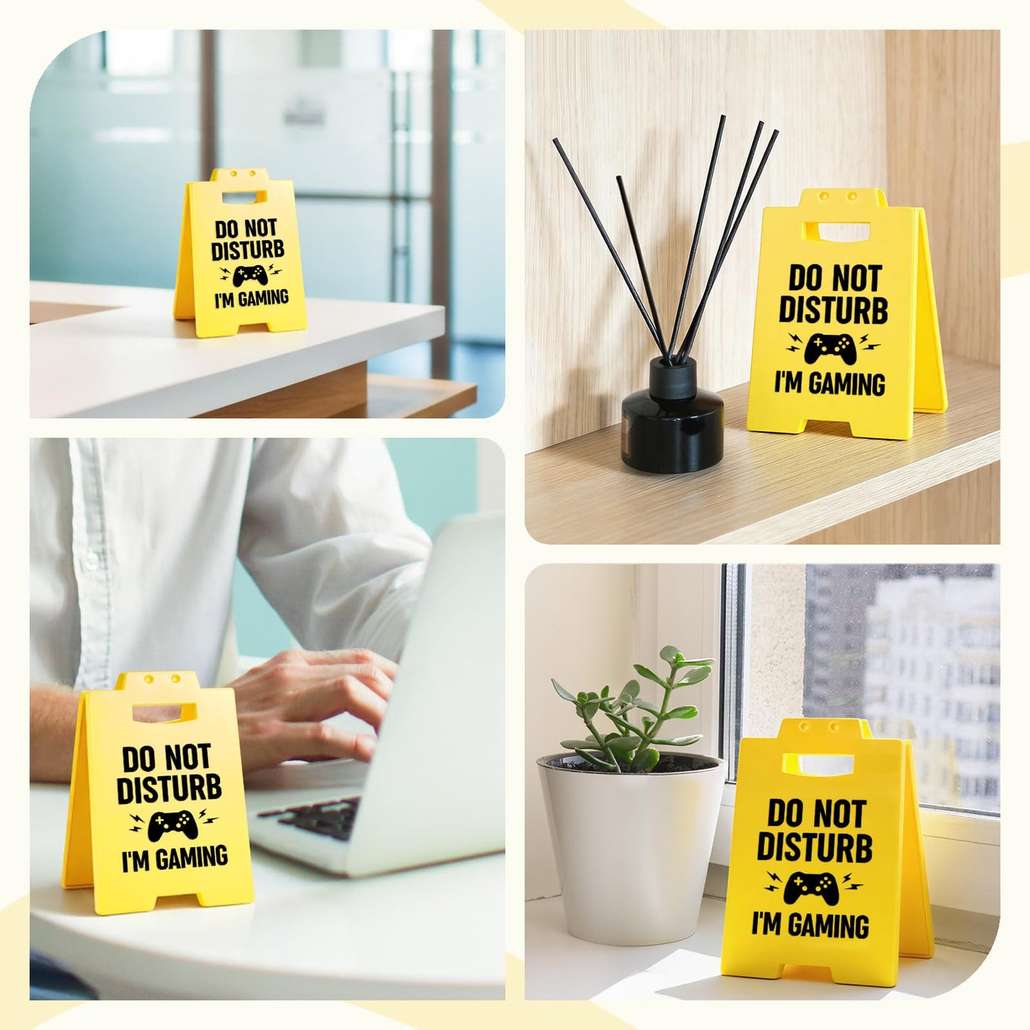 Afterprints Funny Gamer Gifts for Men Teenage Boys, Do Not Disturb I'm Gaming Sign, Cool Gifts for Gamer Guys, Kids, Boyfriend, Son, Grandson, Christmas Gag Gifts, Gaming Room Decor Warning Sign