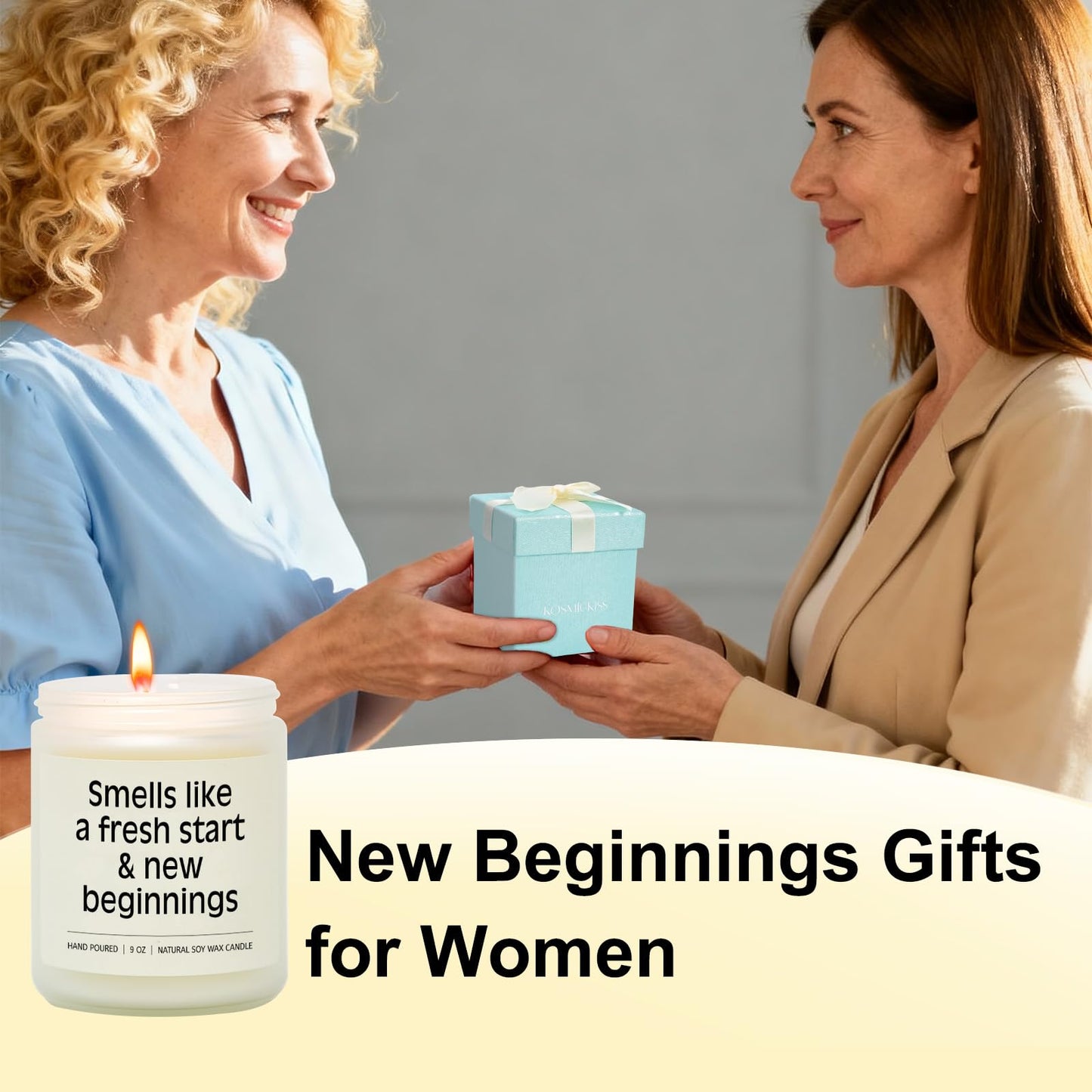 New Beggings Gifts for Women, Divorce Gifts for Women Men, Congratulations Breakup New Job Going Away Gift for Woman Friends Coworker, Happily Divorced Soy Wax Candle