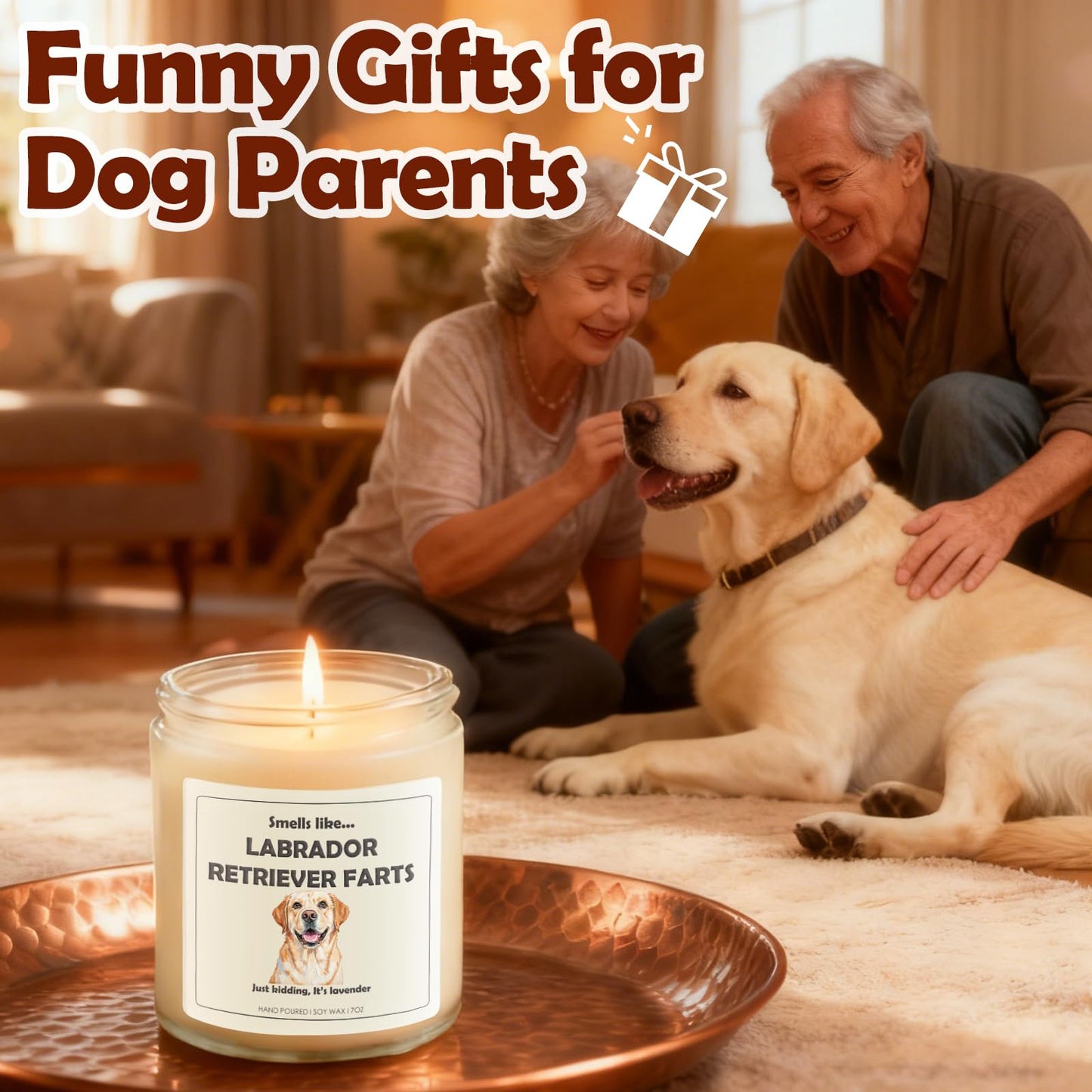 Labrador Retriever Decor, Labrador Retriever Gifts, Dog Fart Candle | Lavender Scent, Handcrafted with Natural Soy Wax