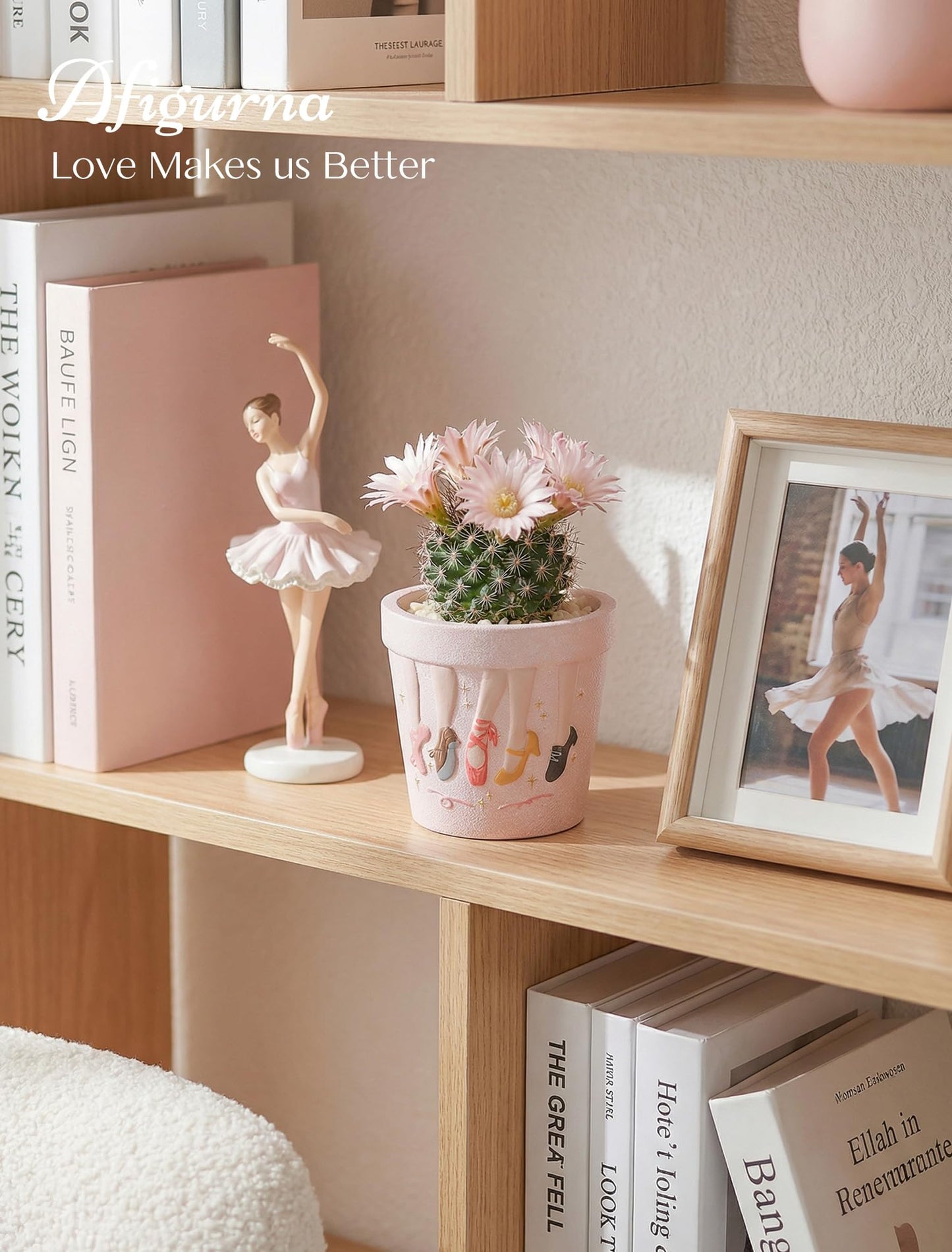 Dance Gift for Dancer Women: Hand-Painted Planter with 3D Relief - Dance Themed Gifts for Dance Lover Teacher Coach Girl - Dancer Present for Teachers Appreciation Week Christmas Birthday