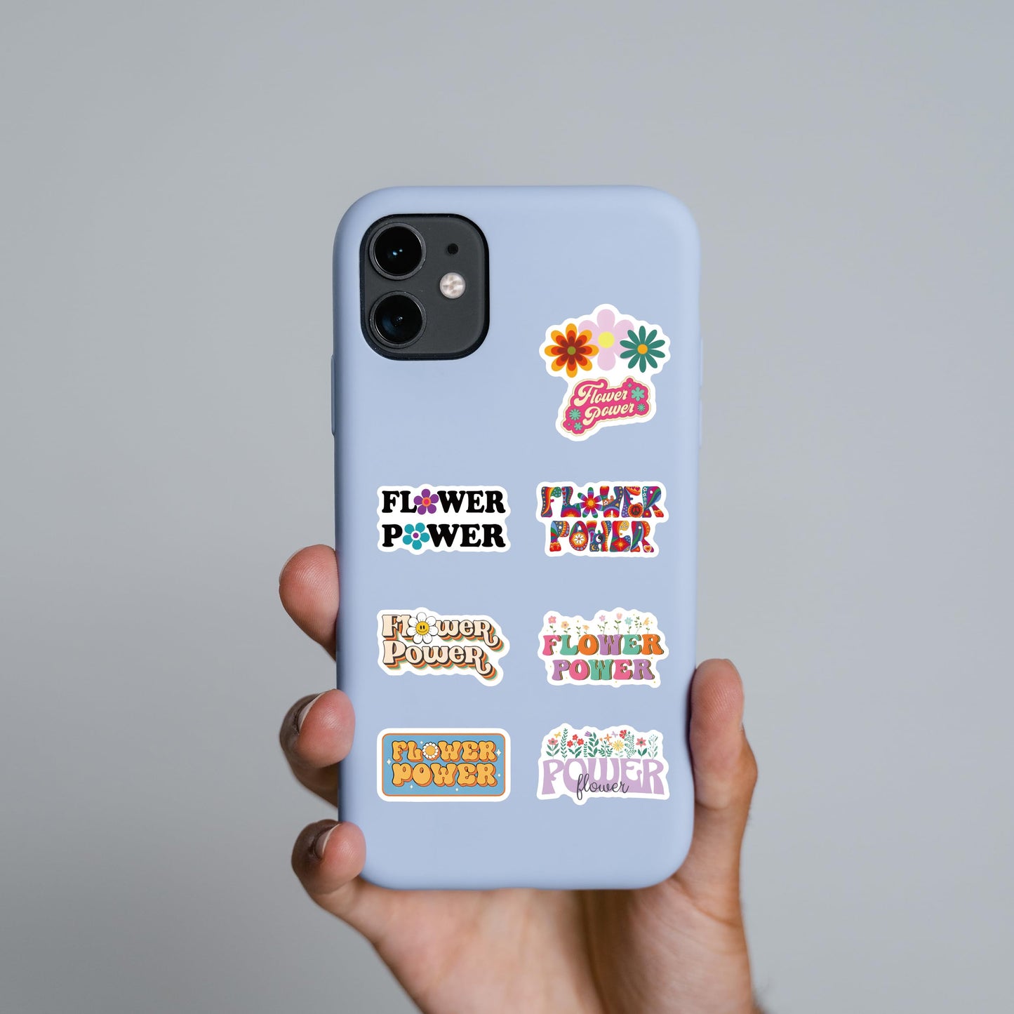61PCS Flower Power Hippie Cute Cartoon Peace Love Waterproof Vinyl Stickers for Adults for Water Bottles Laptop Suitcase for Birthday Party Supplies Halloween Decoration Favors