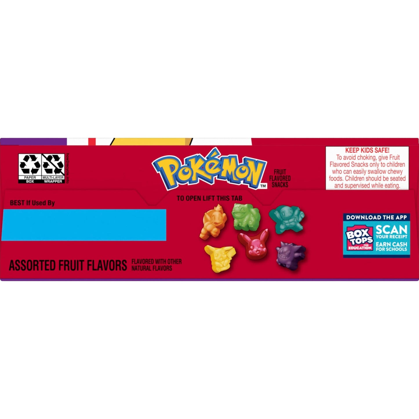 Pokemon Fruit Flavored Snacks, Fat Free and Gluten Free Snacks, 17.6 oz (22 Pouches)