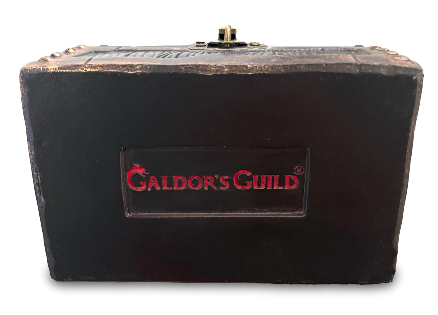 Galdor's Guild Mimic Dice Chest Storage Box | Free Lock & Key | Compatible with Dungeons & Dragons Players, Dungeon Master/DM RPG Gaming | Holder Vault Case | Holds 4 Polyhedral Sets (Regular)