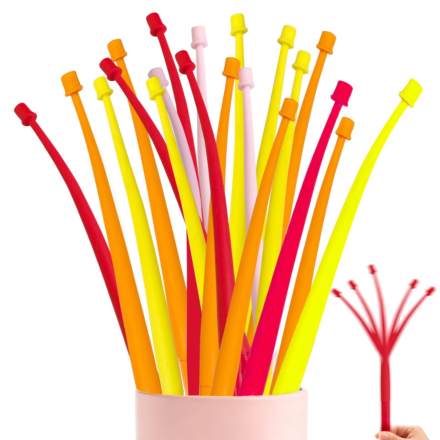 SANNIX 50 Pcs Easter Stress Relief Bobblehead Pens Easter Eggs Bunny Chicken Gnome Shape Pen Fun Cute Pen Fidget Pens for Classroom Office Supplies Party Favor