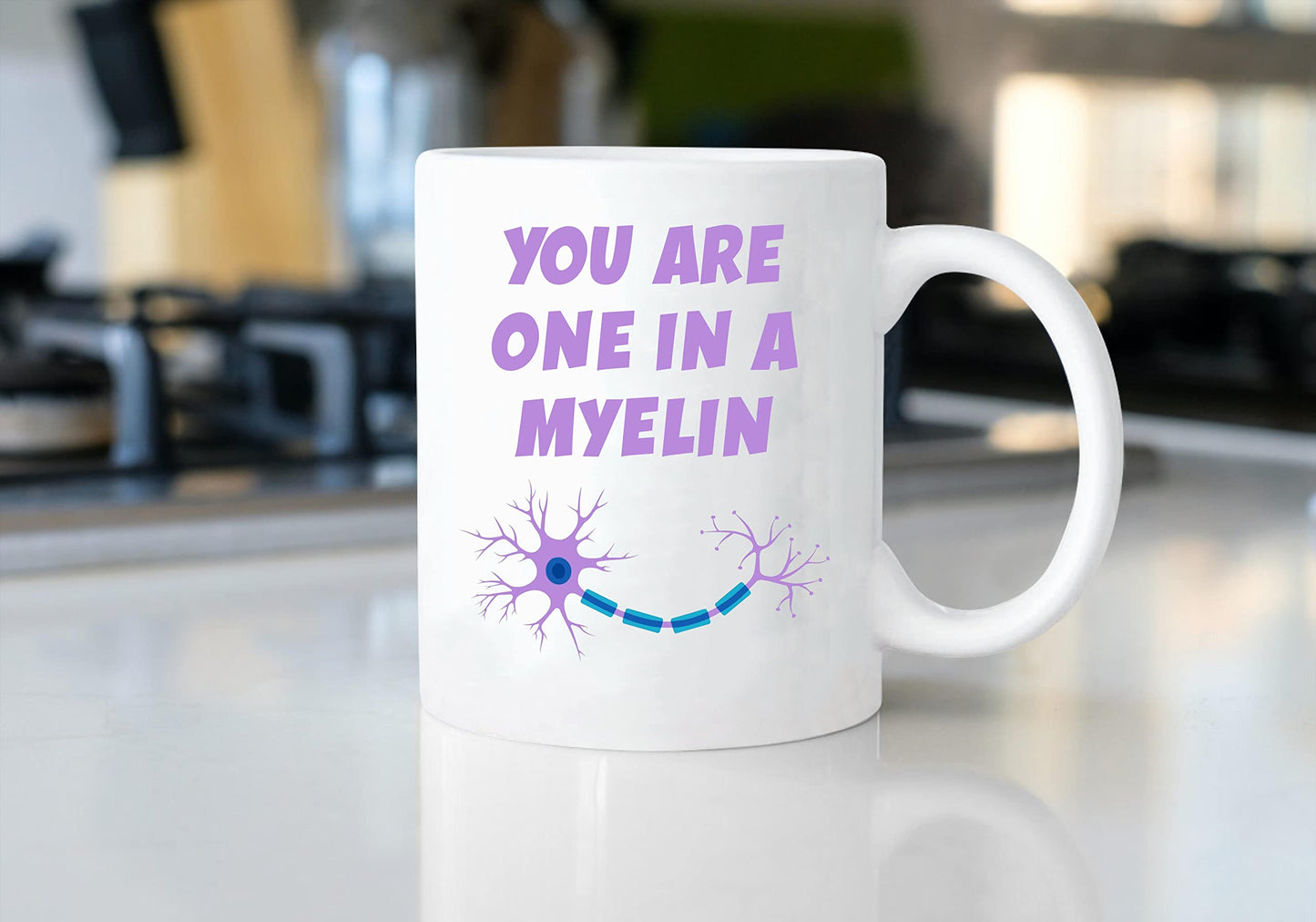 Nomkat-Neurology You Are One In A Myelin Mug - Neurologist, Neurosurgery, Resident, White Coat Ceremony, New Grad, Celebration, Doctor, Nurse, Graduation - 11oz Ceramic Coffee/Tea Cup