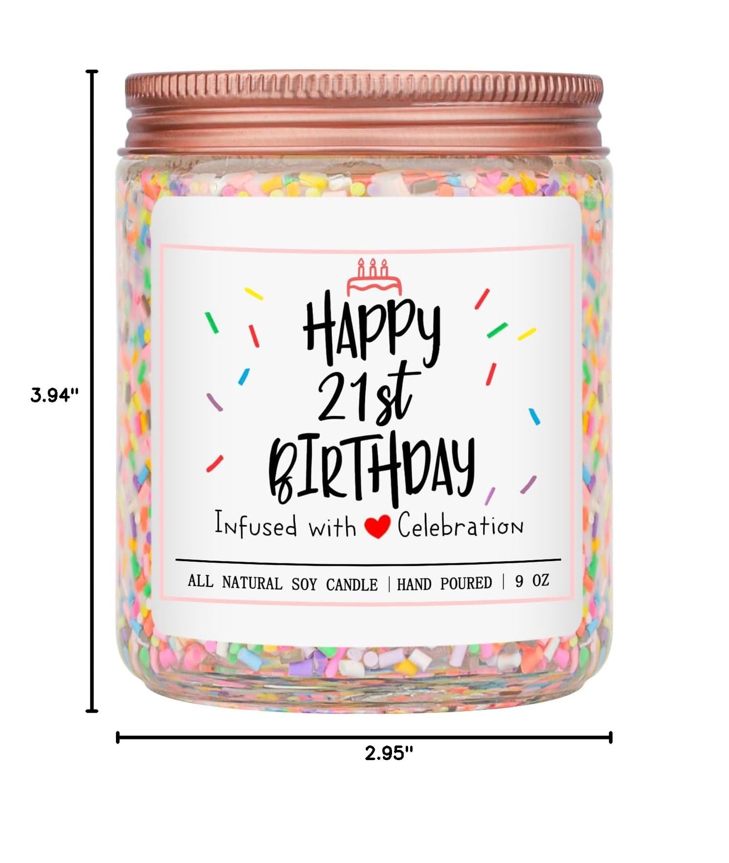 Homsolver 21st Birthday Gift for Her, Perfect Ideas Happy Birthday Presents for Women, Friends, Sister, Daughter, Vanilla Cream Scent Handmade Aromatherapy Candle Decorations