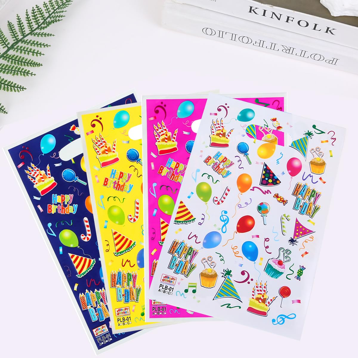 PACKSISTER Durable Plastic Goodie Party Favor Bags with Handles for Birthday, Loot Treat for Return Gifts(20Pcs)