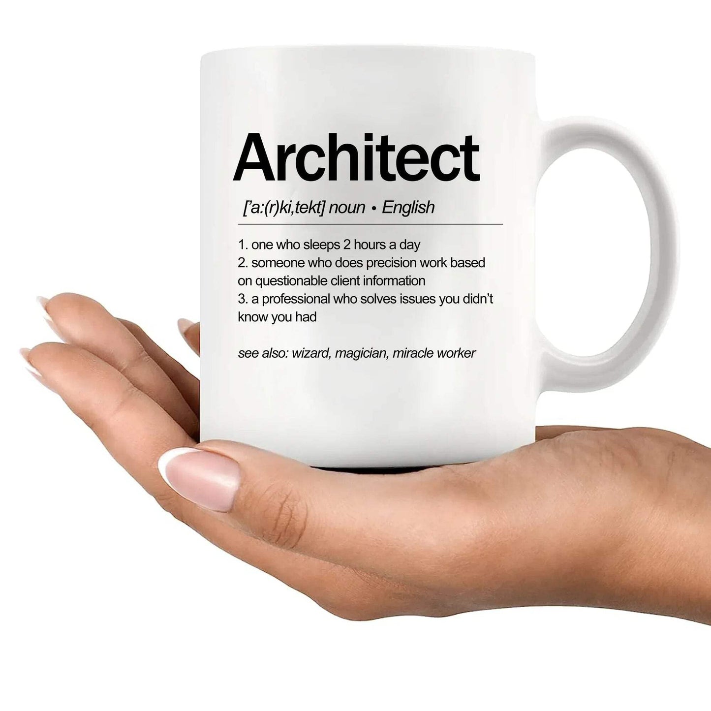 Architect Definition Architect Gifts For Men Women Architecture Gifts Ceramic Mug 11 oz White Novelty Drinkware 11 oz