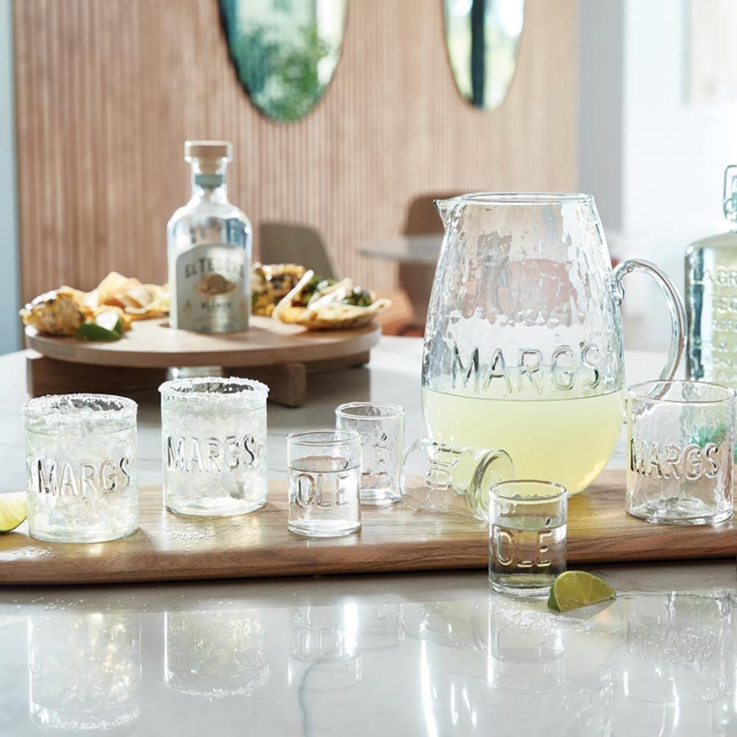 Santa Barbara Design Studio Hammered Margarita Cocktail Glass, 8.45-Ounce, Margs