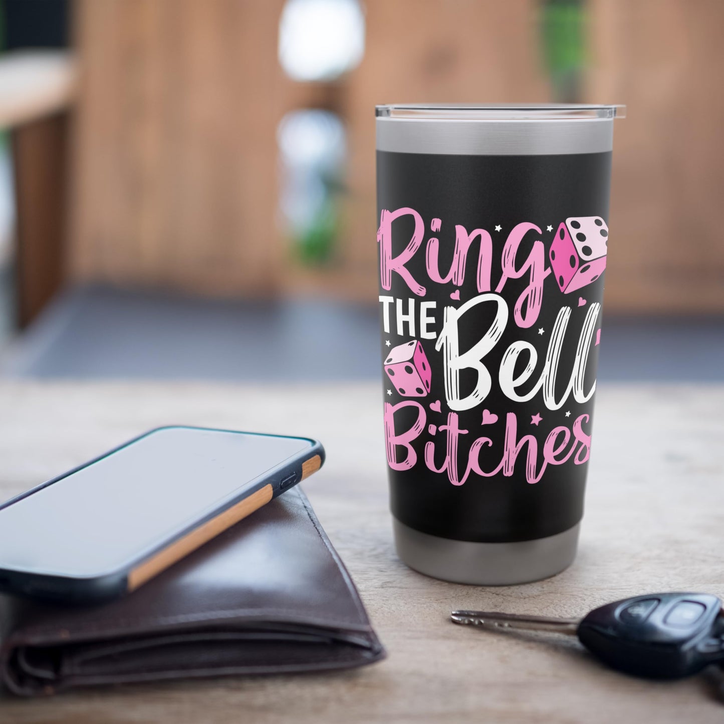Ring the Bell Bitches Bunco Game Night Funny Bunco Player Stainless Steel Insulated Tumbler