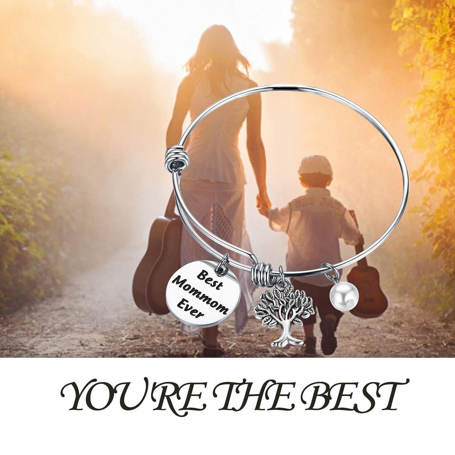 CENWA MomMom Birthday Gift Bracelet - MomMom Jewelry 'Best Mom Ever'