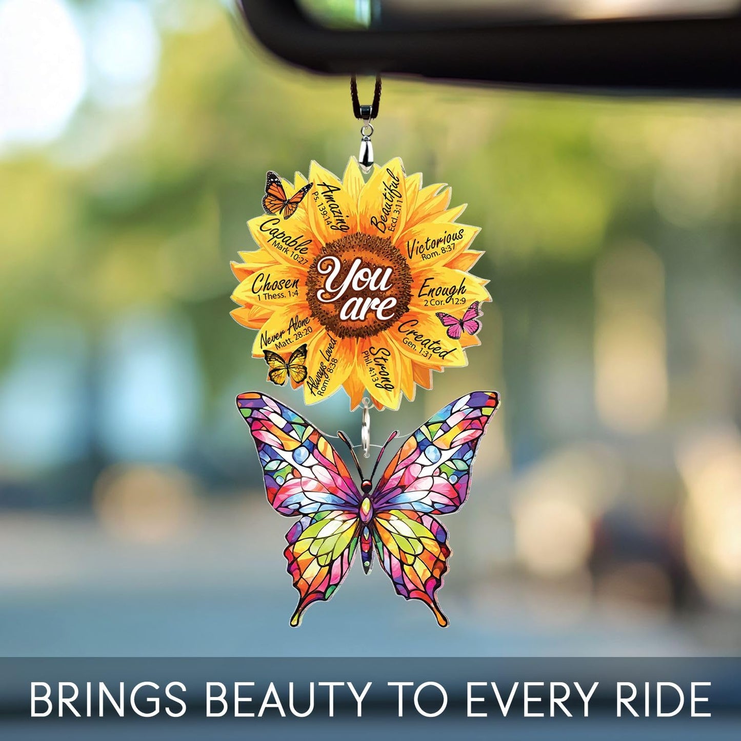 Christian Gifts for Women Birthday, Butterfly Inspirational Gift for Friends, Mom, Sister, Girl, Female Coworker, Christian, God Says You are Sunflower Gifts for Women, Religious Desk Decor