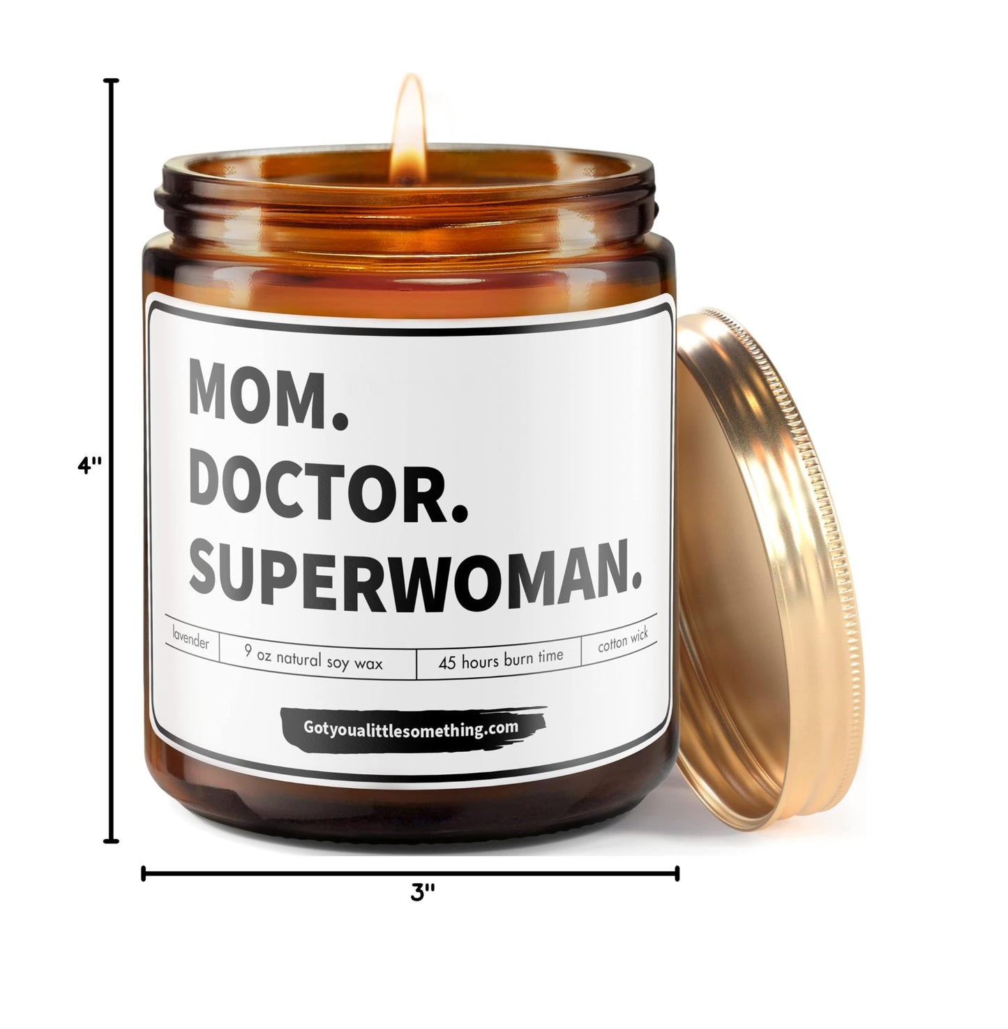 Scented Candle for Doctors Appreciation - Doctor Gifts for Women, Mother's Day Gifts for Female Doctors, Birthday Gift for Doctors, Surgeons, Pediatricians, Hospital Staff Bulk Thank You Present Idea