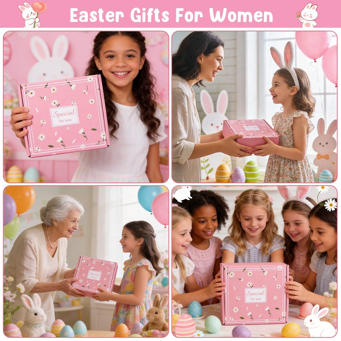 Mother Day Gift for Mom, Easter Gifts for Teens Girls, Women, Easter Basket Stuffers for Teen Girls, Easter's Basket Idea for Teens, Bunny Gift for Girl,Easter's Baskets Essentials for Adults